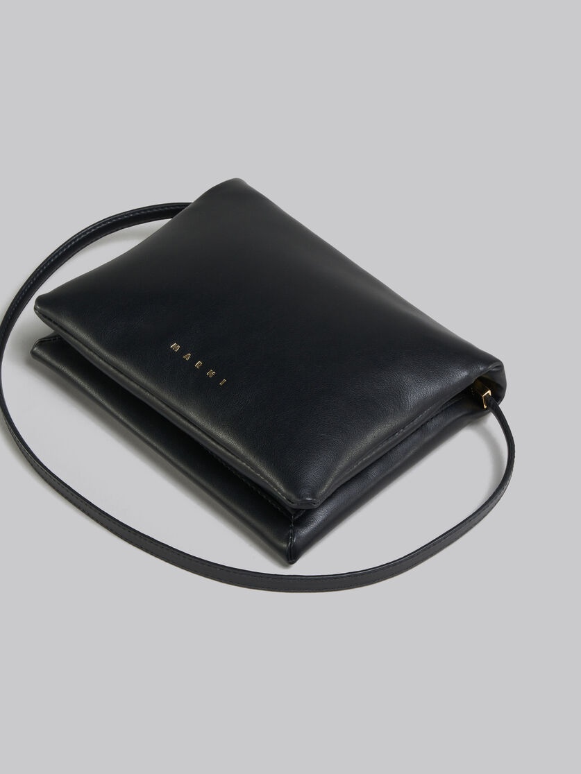 BLACK LEATHER PRISMA POUCH - 5