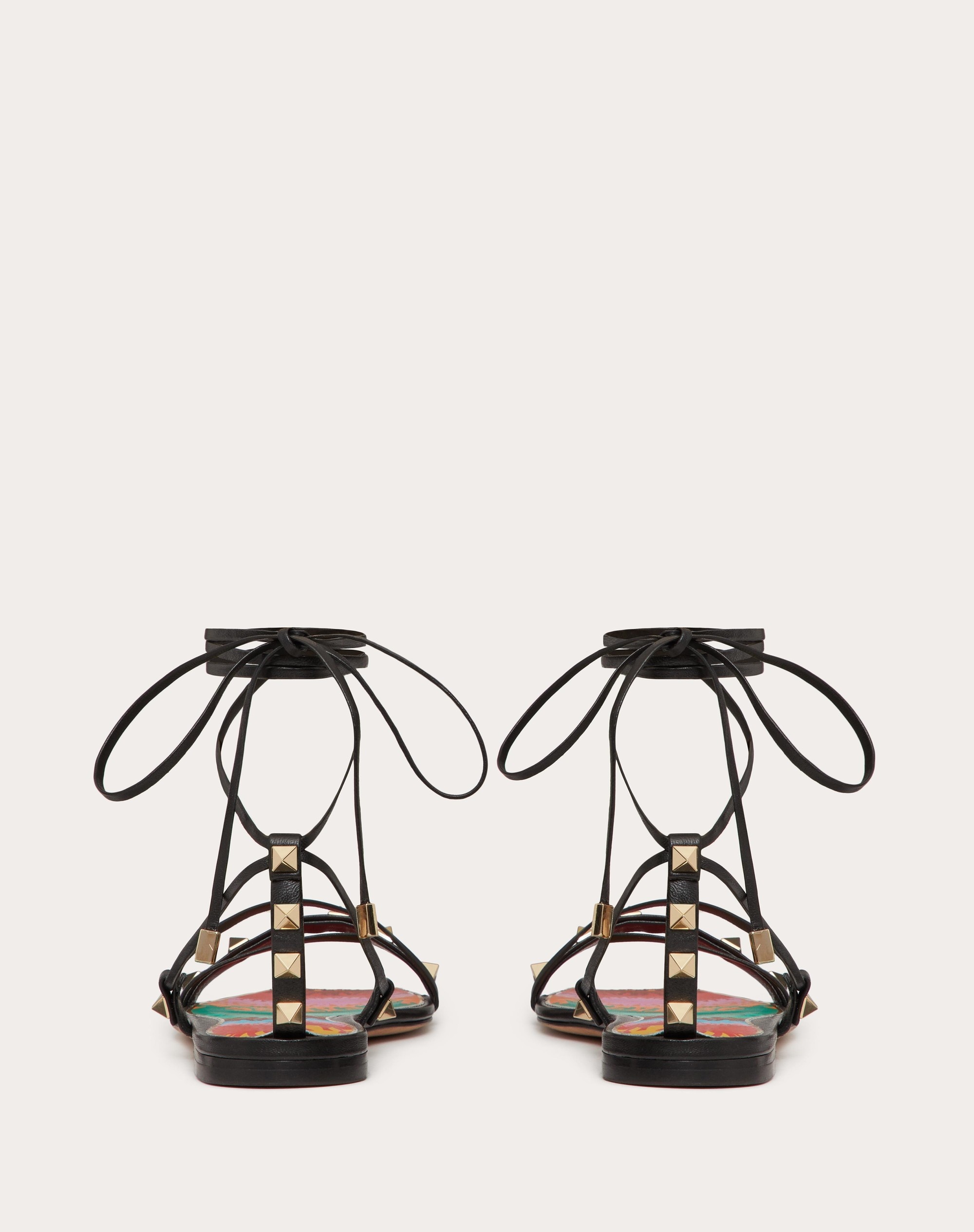 FLAT NAPPA LEATHER SANDALS - 3
