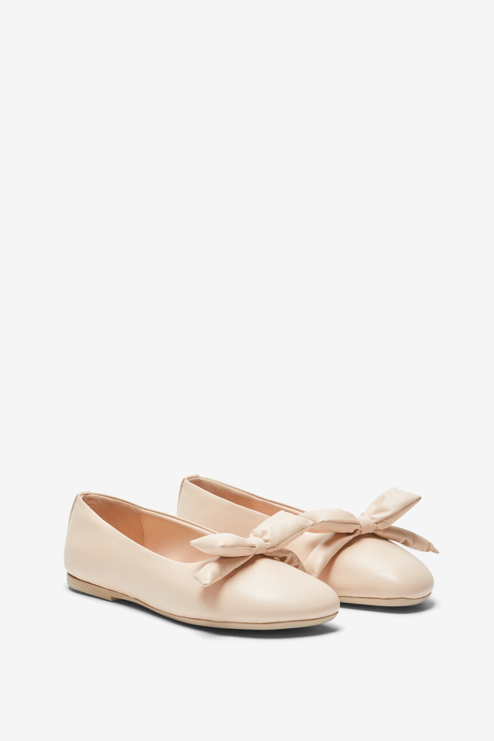 BOW-EMBELLISHED LEATHER BALLET PUMPS - 2