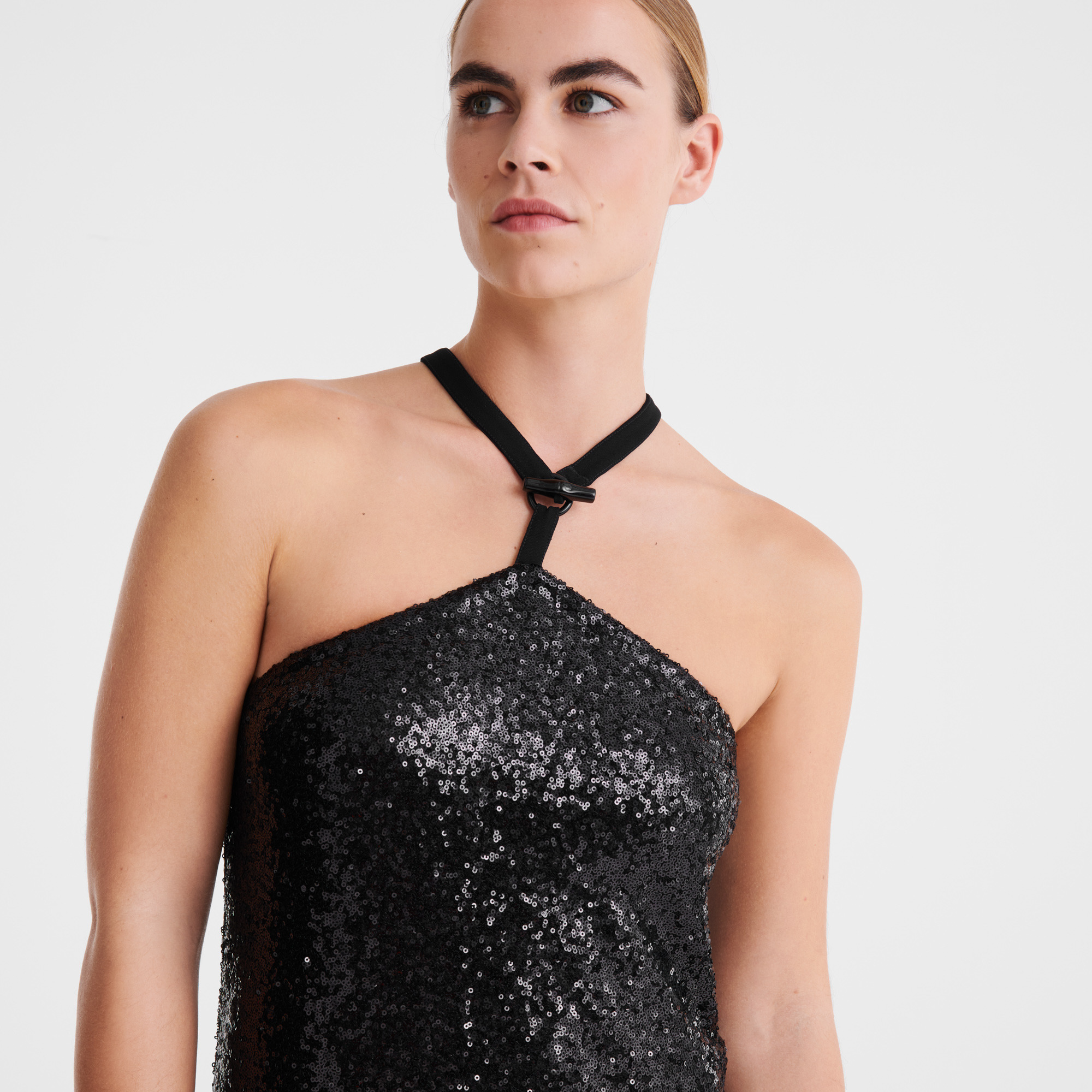 Long dress Black - Glitter - 5