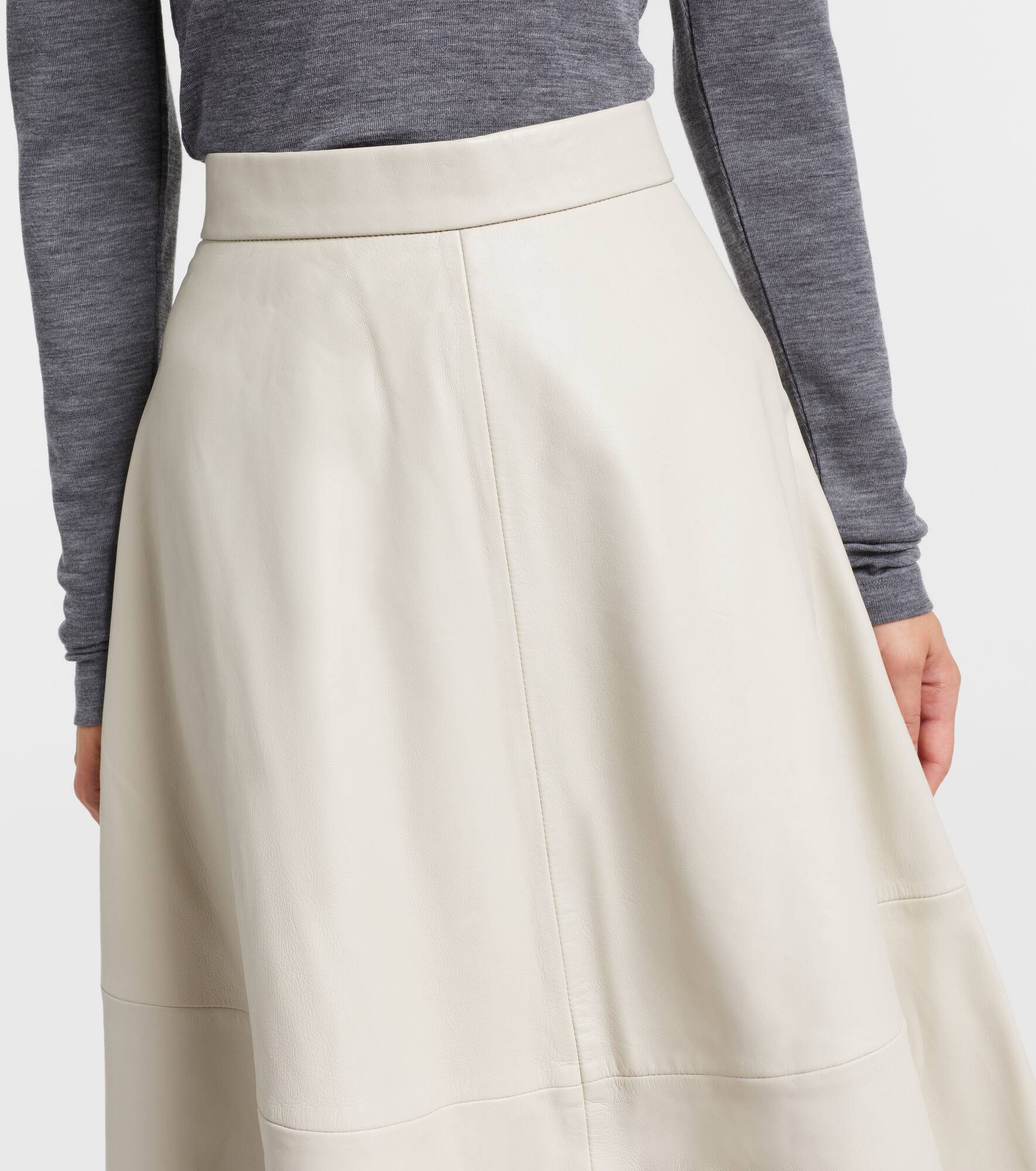 Leather maxi skirt - 4
