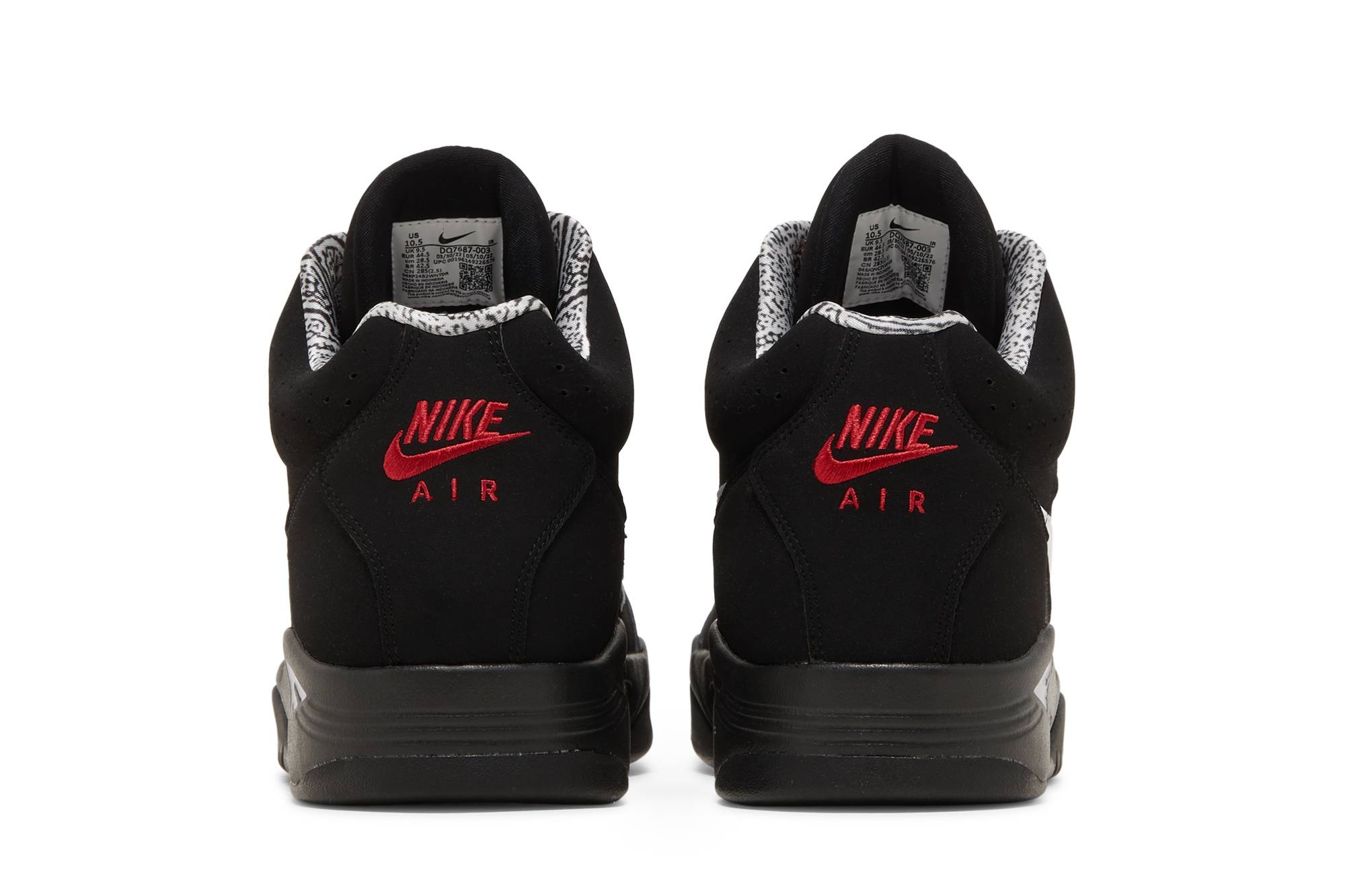 Air Flight Lite Mid 'Black White' - 6