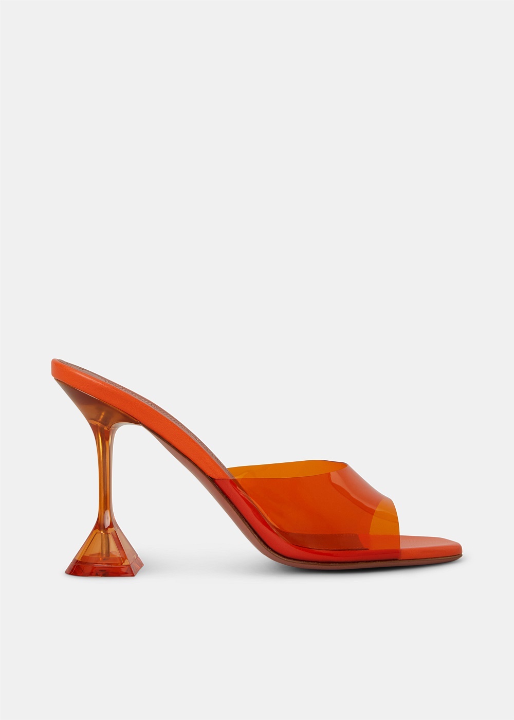 Clear Orange Lupita Glass Mule - 1