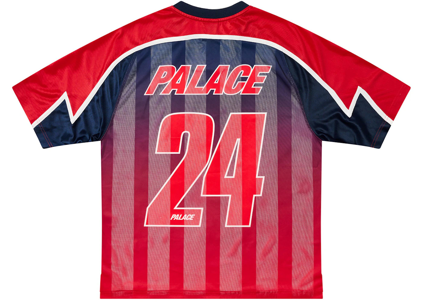 Palace Meshy Stripe Jersey Red/Navy - 2