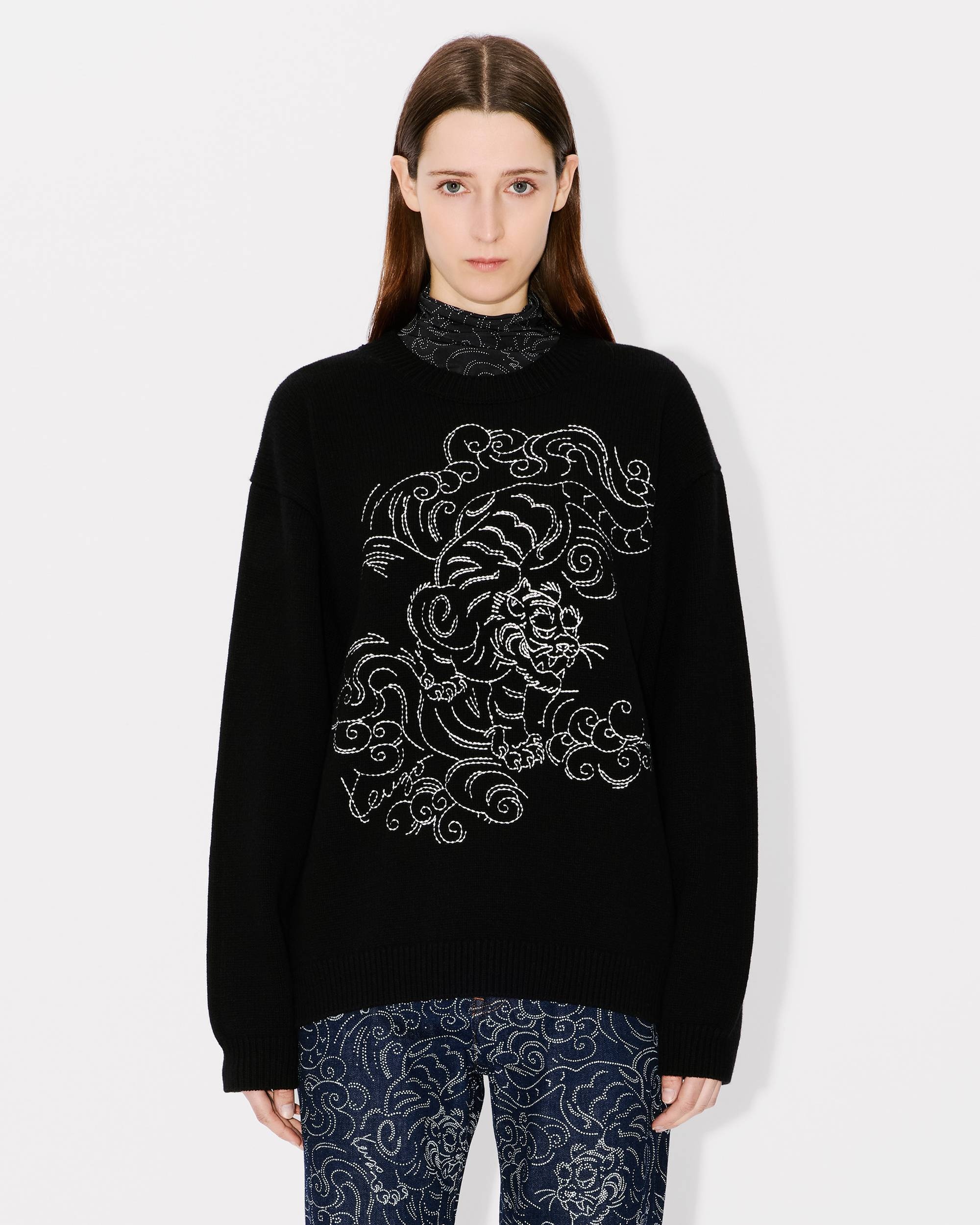 'KENZO Star Tiger' genderless embroidered wool jumper - 3