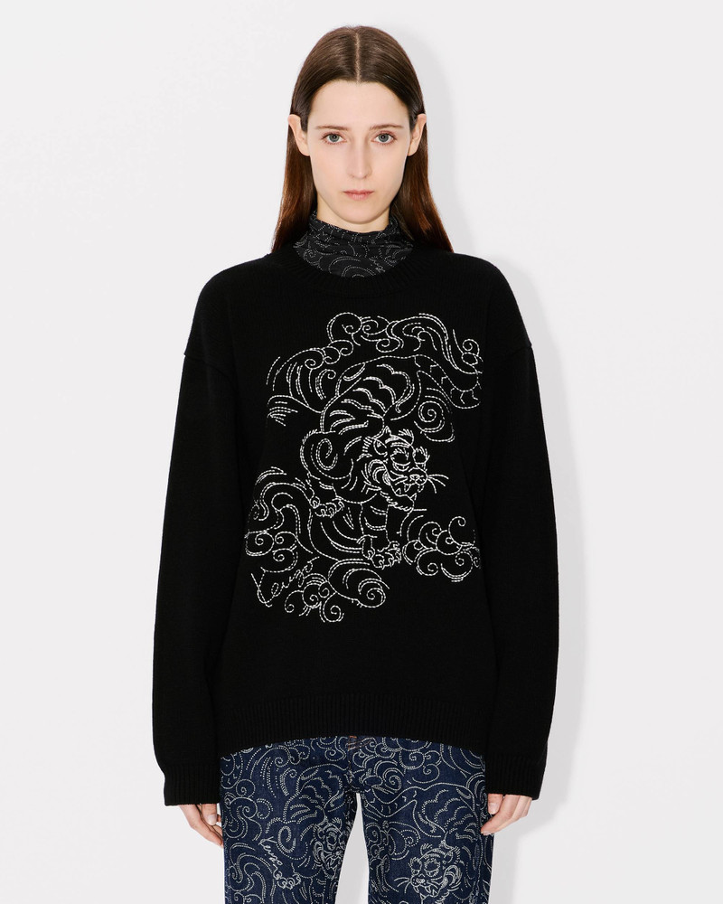 'KENZO Star Tiger' genderless embroidered wool jumper 3