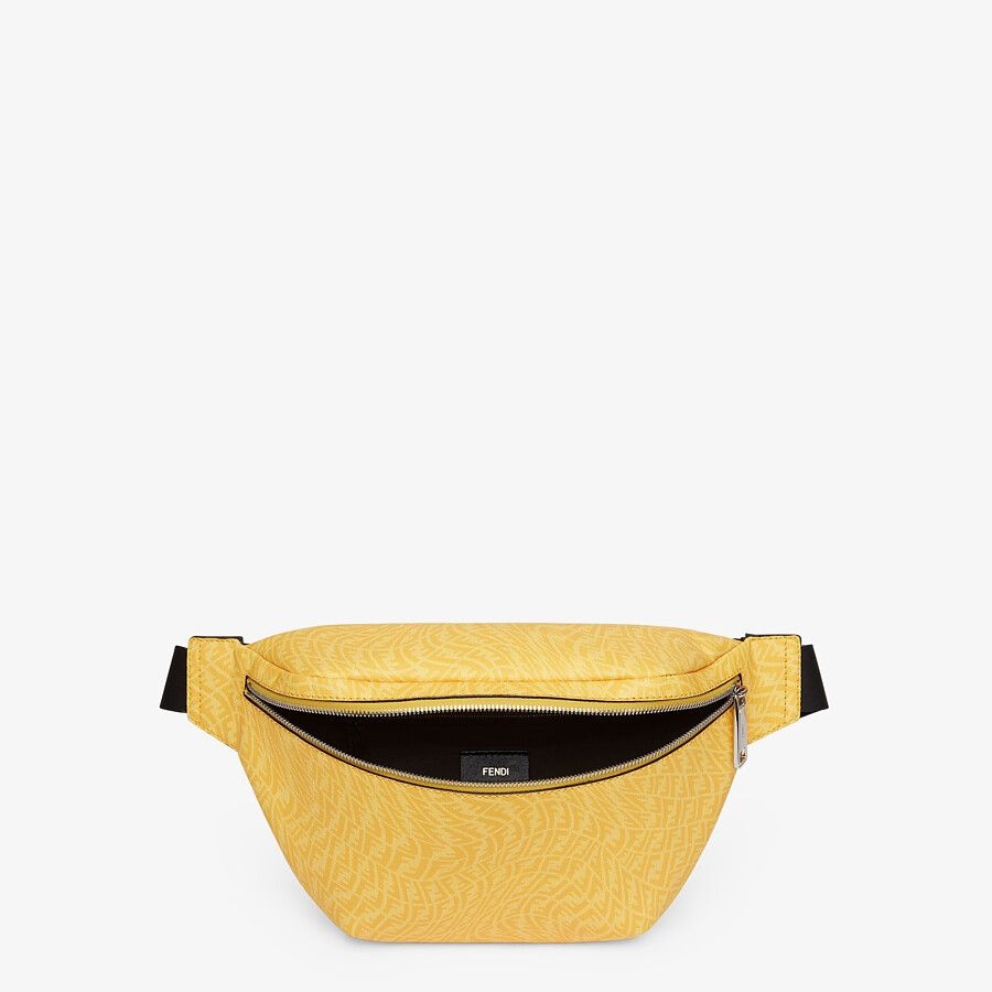 Yellow fabric belt bag - 4