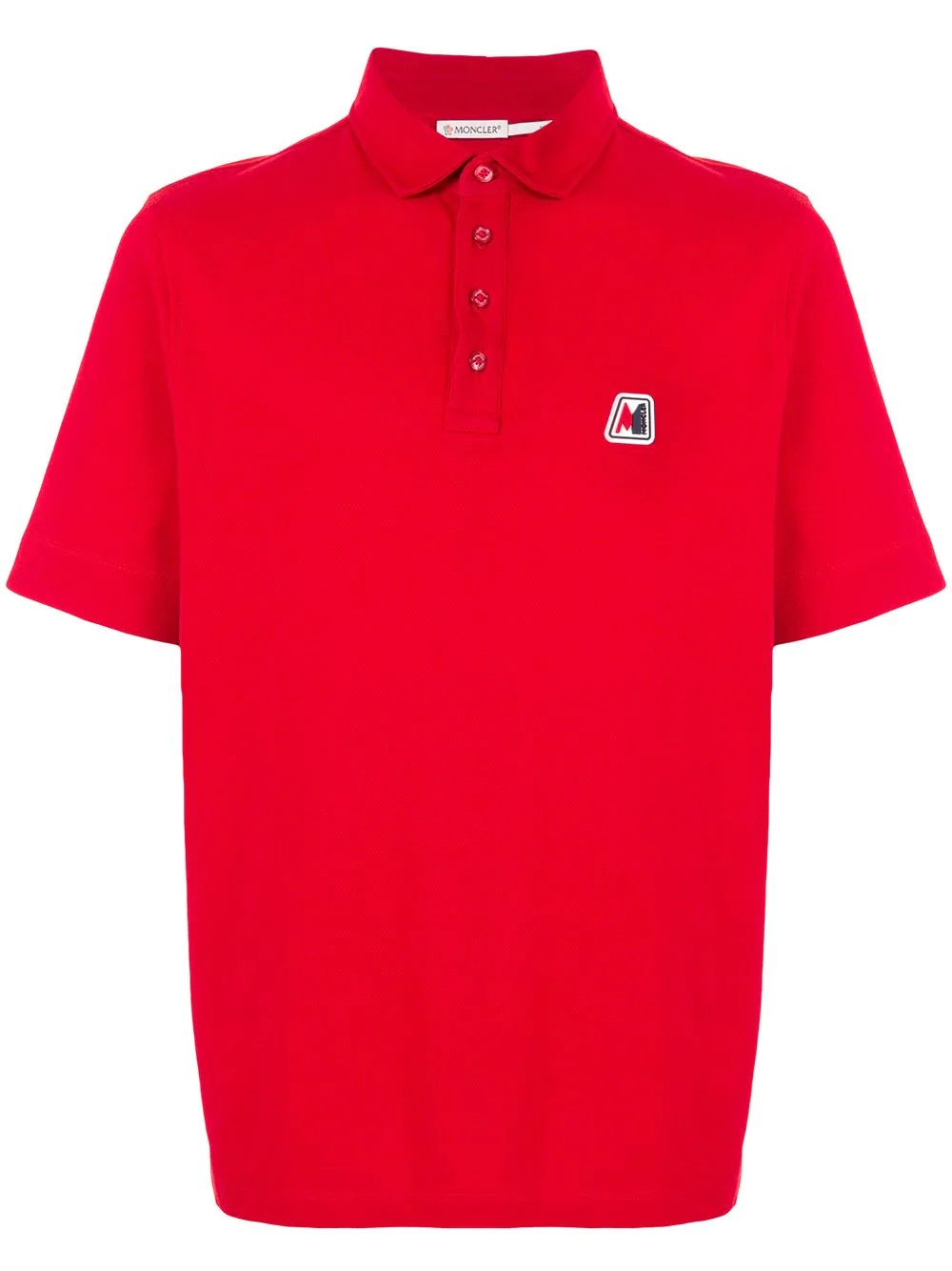 logo-patch polo shirt - 1