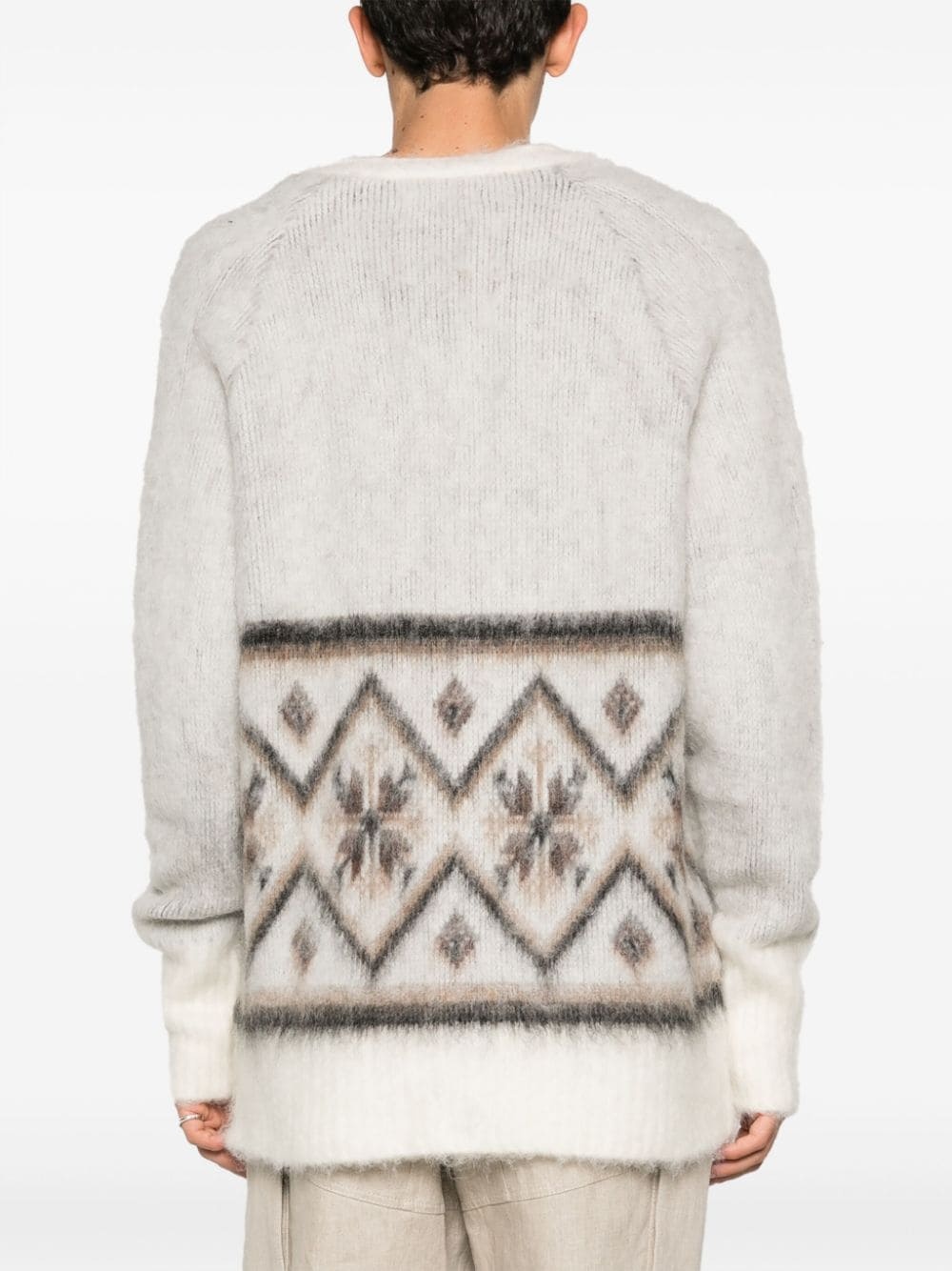 brushed Fair Isle-intarsia cardigan - 5