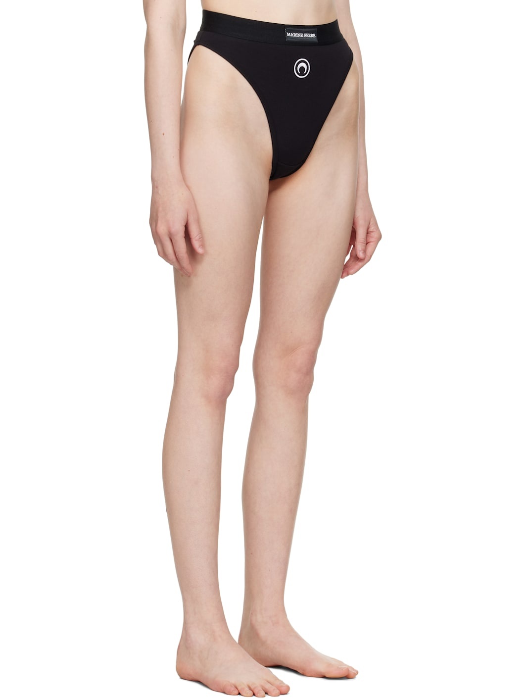 Black Moon Logo Stretched Jersey High-Waist Briefs - 2