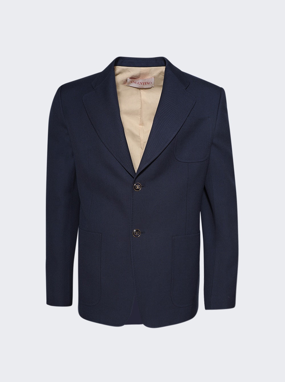 Single Breatsed Blazer Indaco - 1
