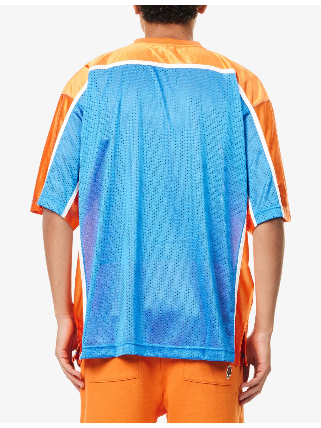 Bulldog Logo-Embroidery Football Jersey Top - 4