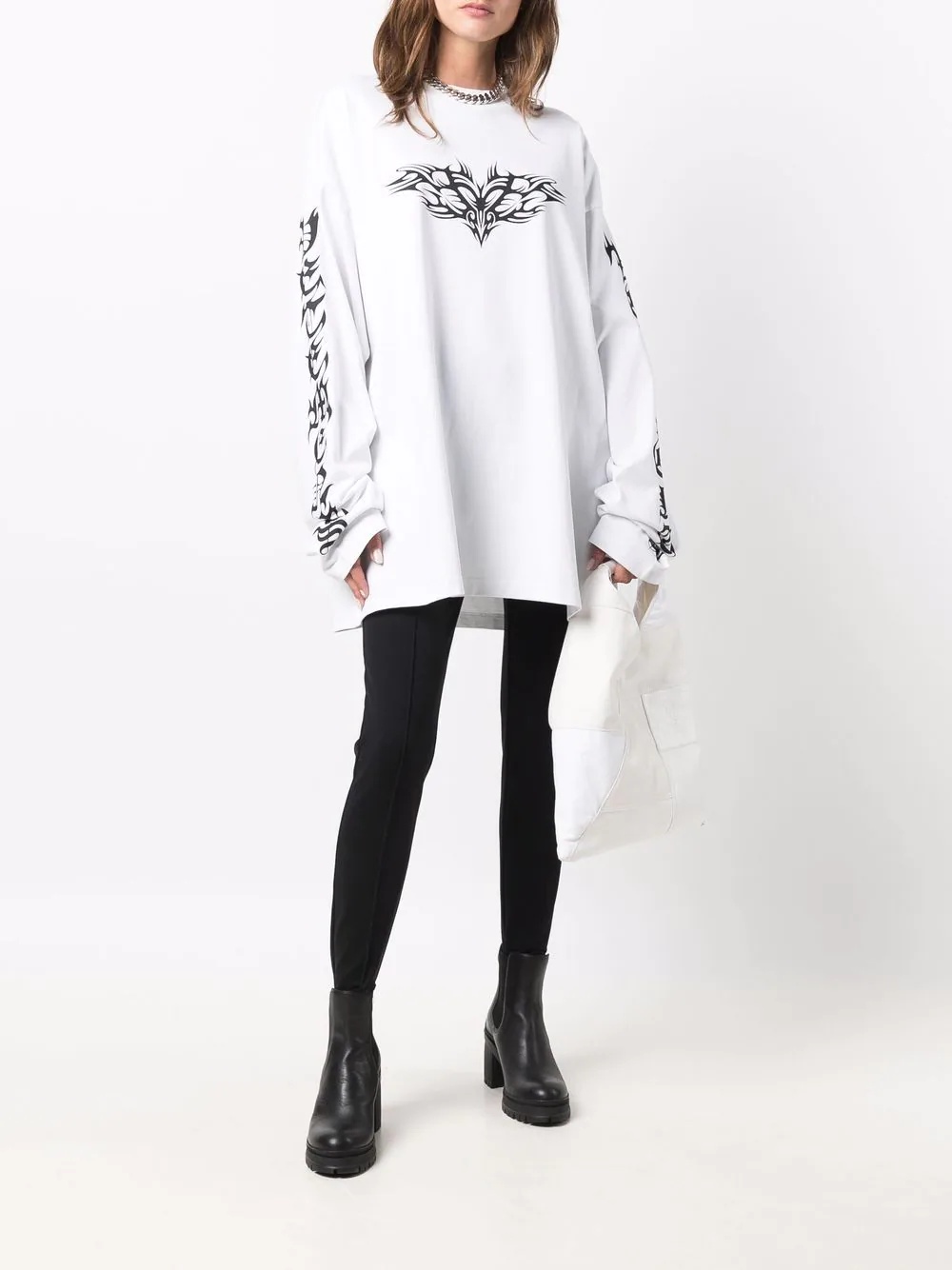 Gothic print long-sleeve T-shirt - 3