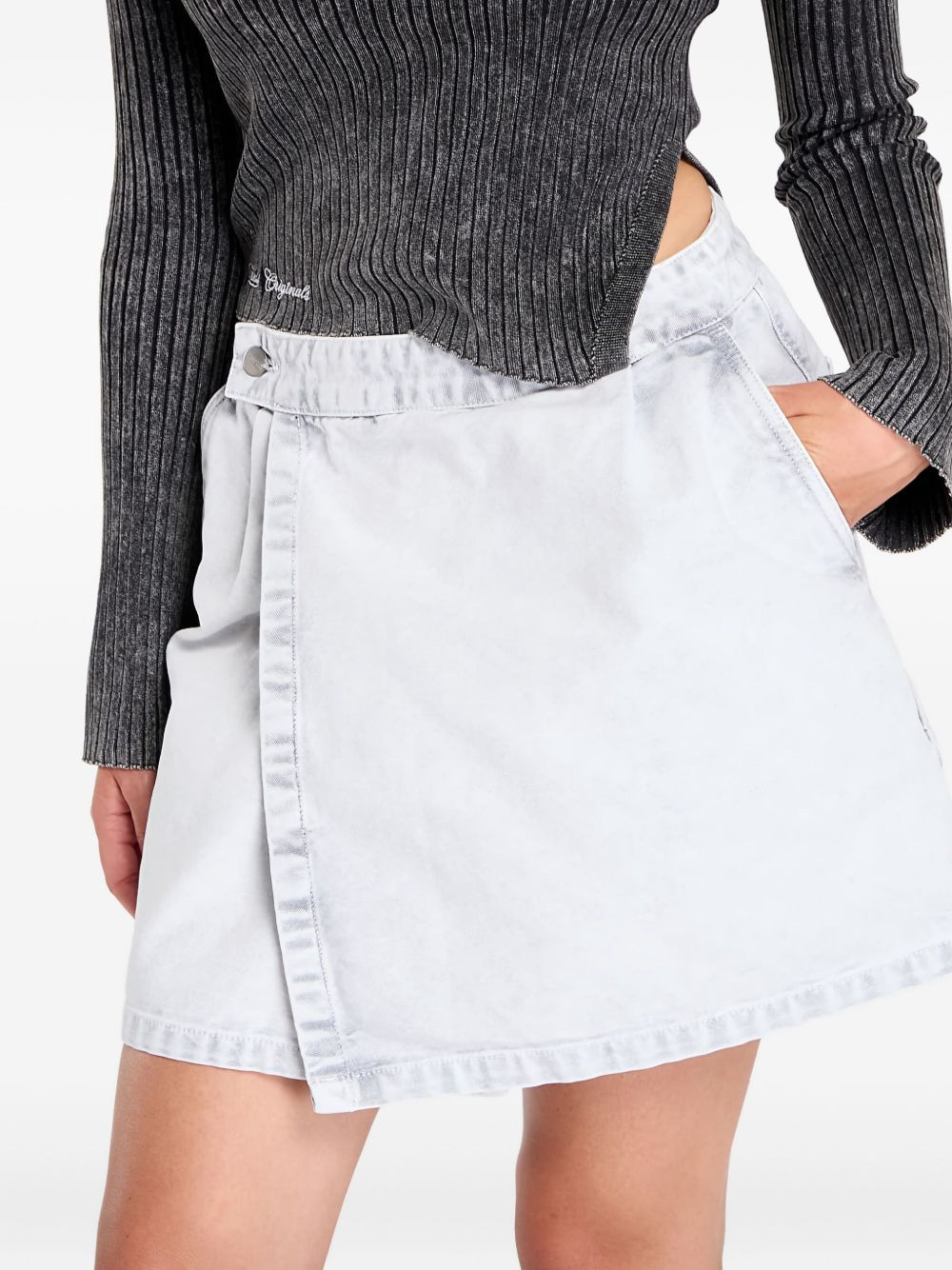 Emery wrap-front mini skirt - 5