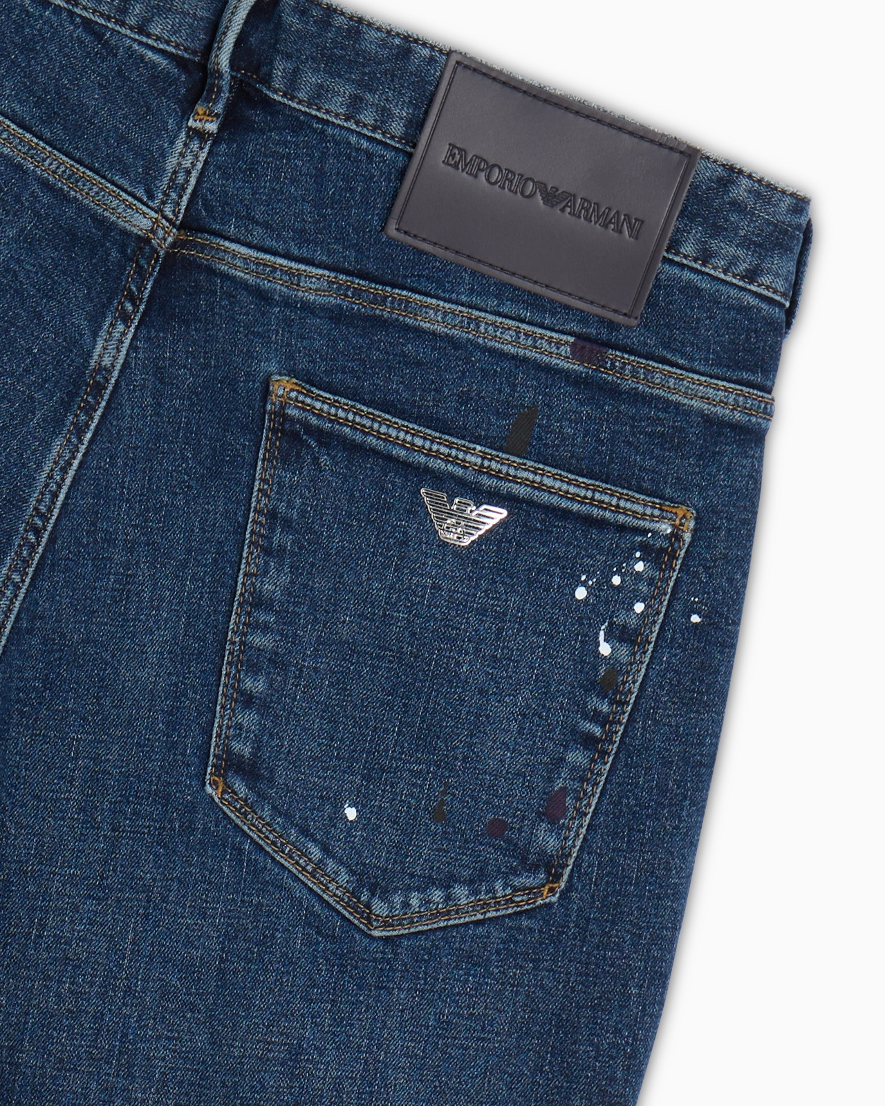 J06 SLIM-FIT DENIM JEANS WITH VINYL SPOTS - 6
