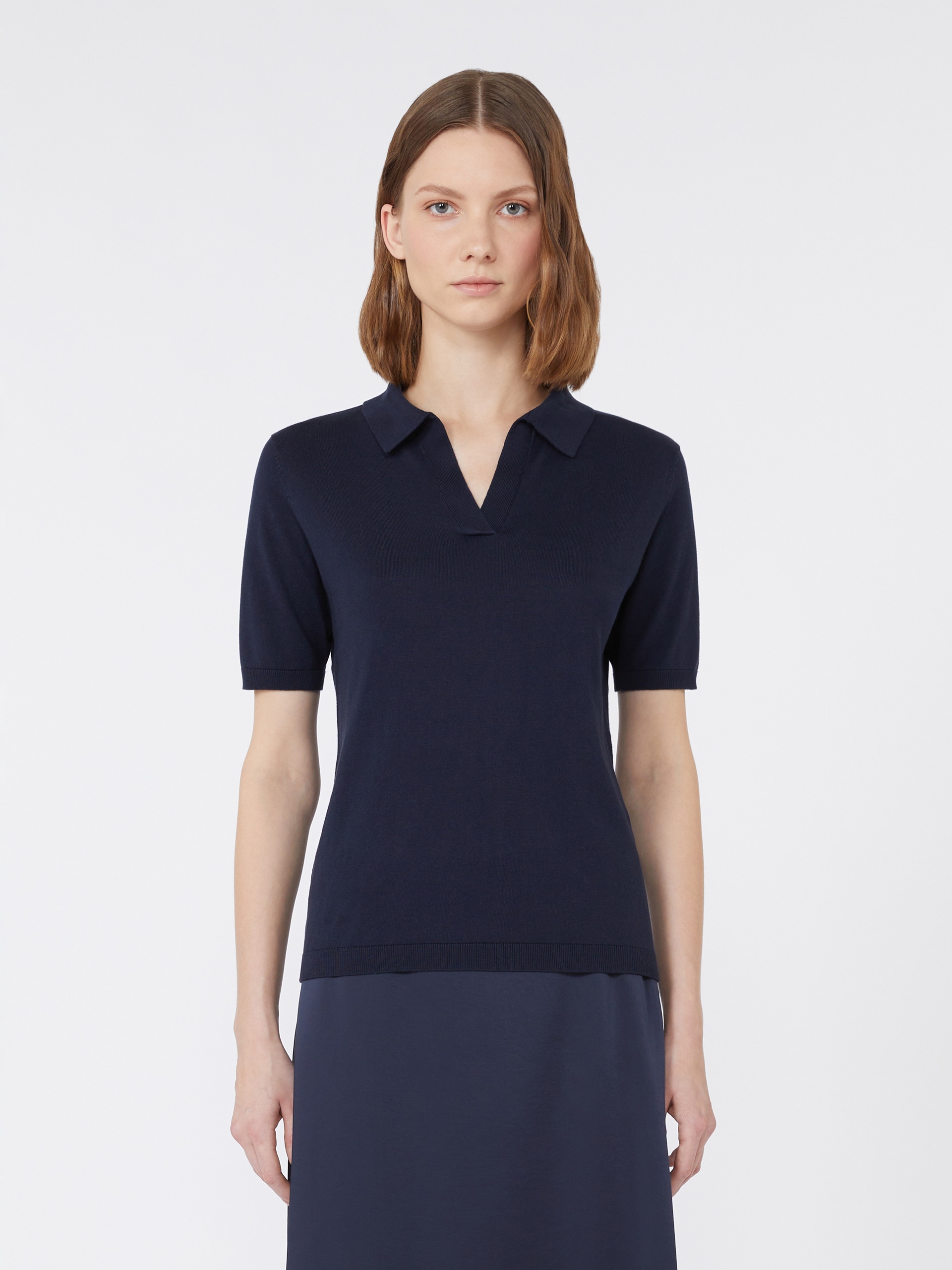 RONCOLO Silk and cotton polo T-shirt - 3