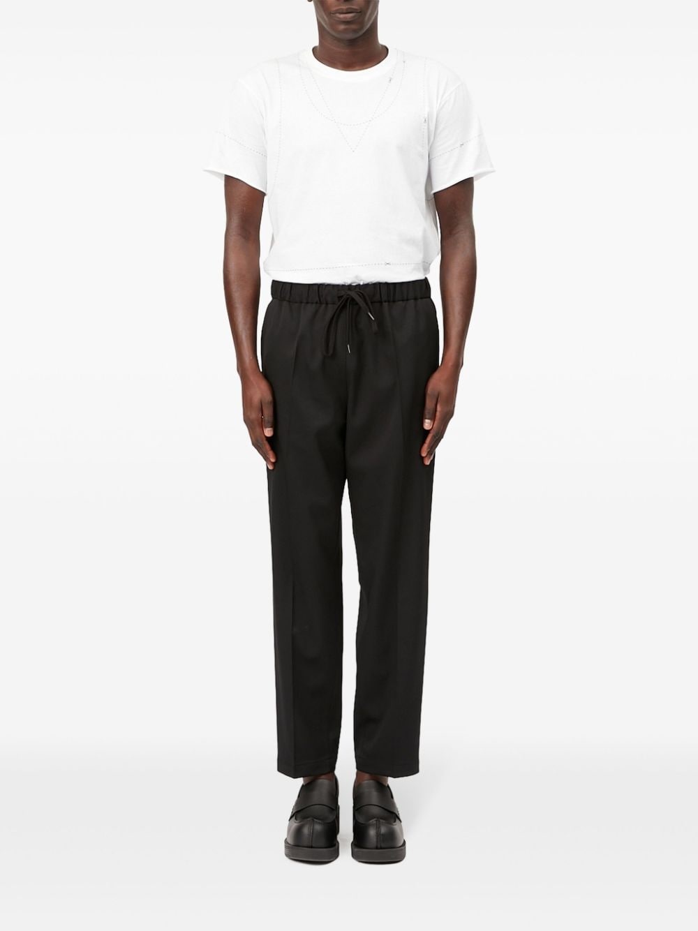 tailored drawstring-waist trousers - 2