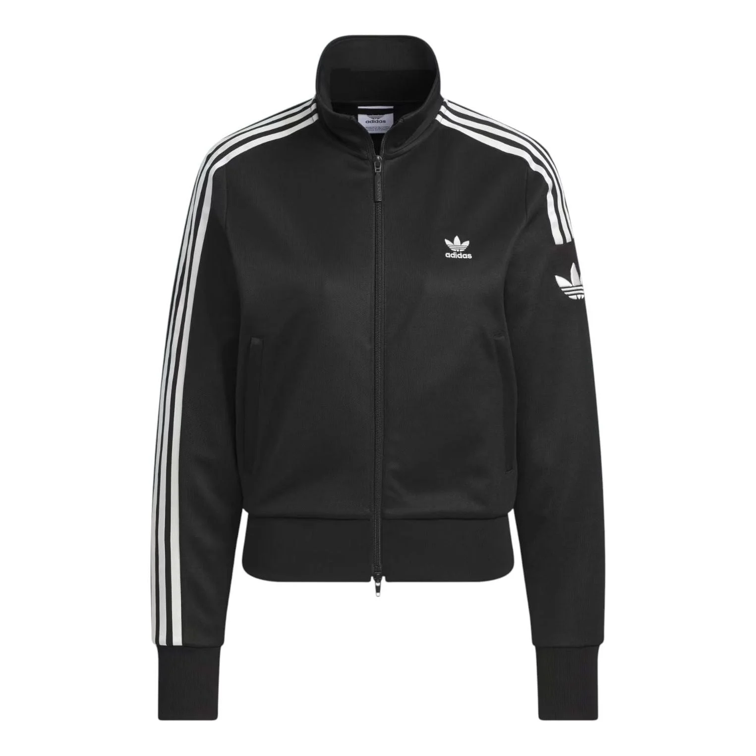 (WMNS) adidas Retro Trefoil Sports Jacket 'Black' JI7536 - 1