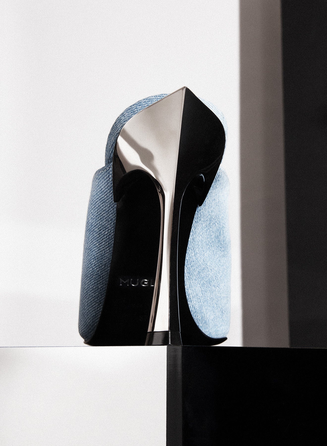 Denim Fang 95 mules - 4