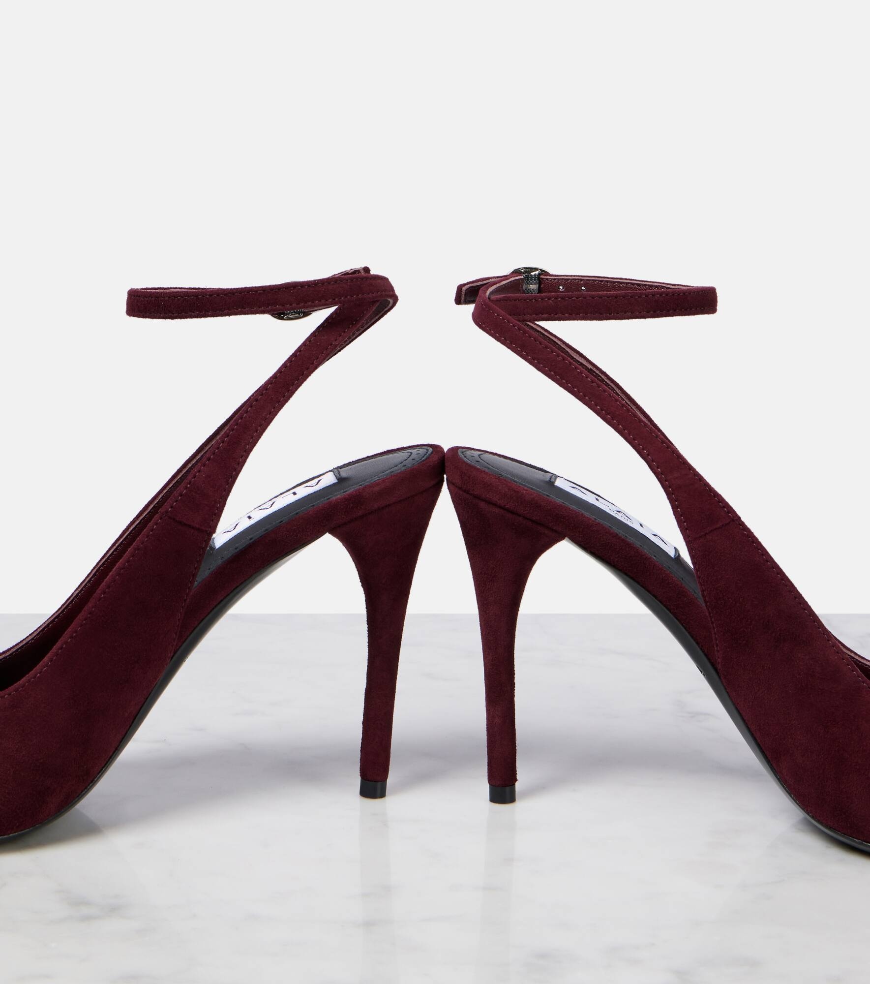 Decolette 90 suede slingback pumps - 5