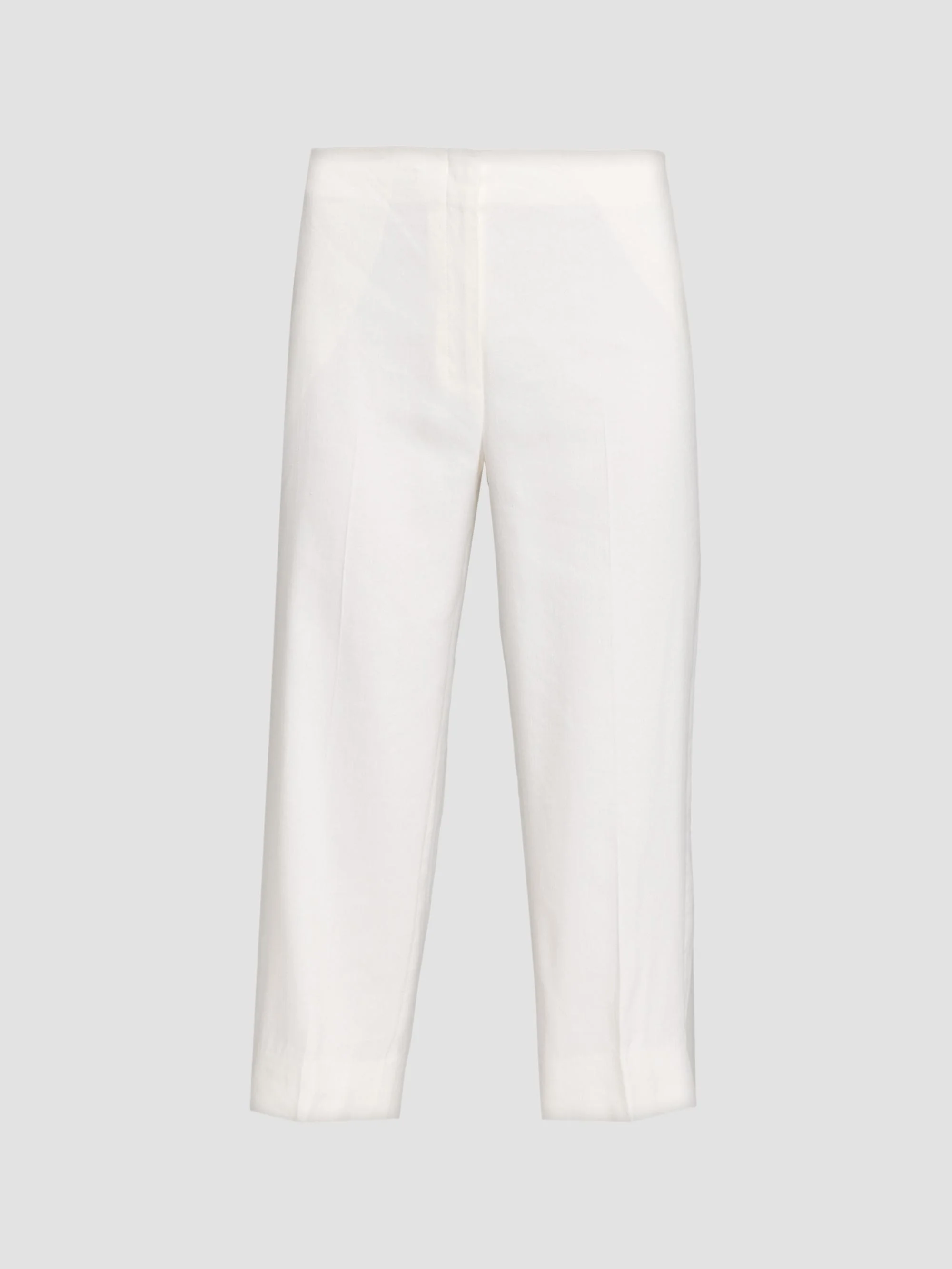 Women's Linen-Blend Slit Capri Pants - Ivory - 1