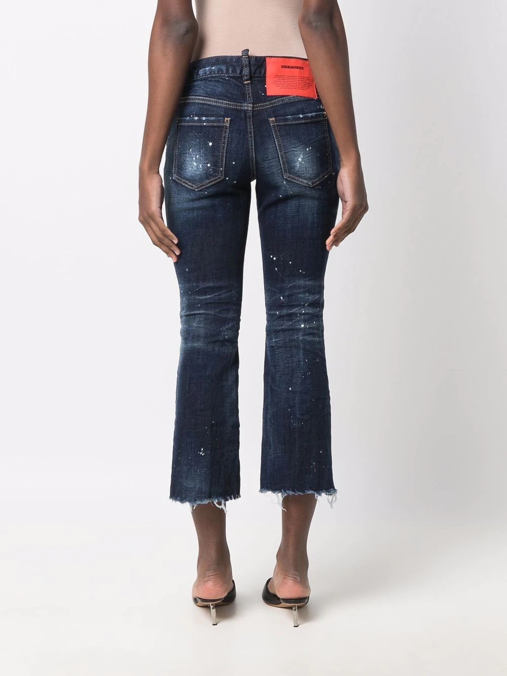 cropped flared jeans - 4