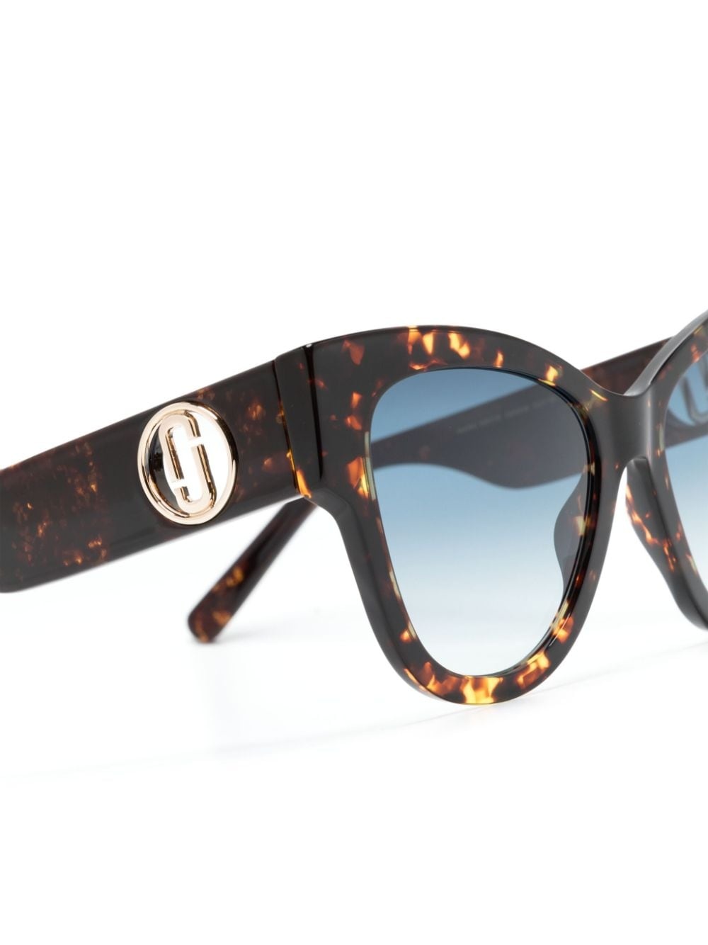 tortoiseshell-effect cat eye-frame sunglasses - 3
