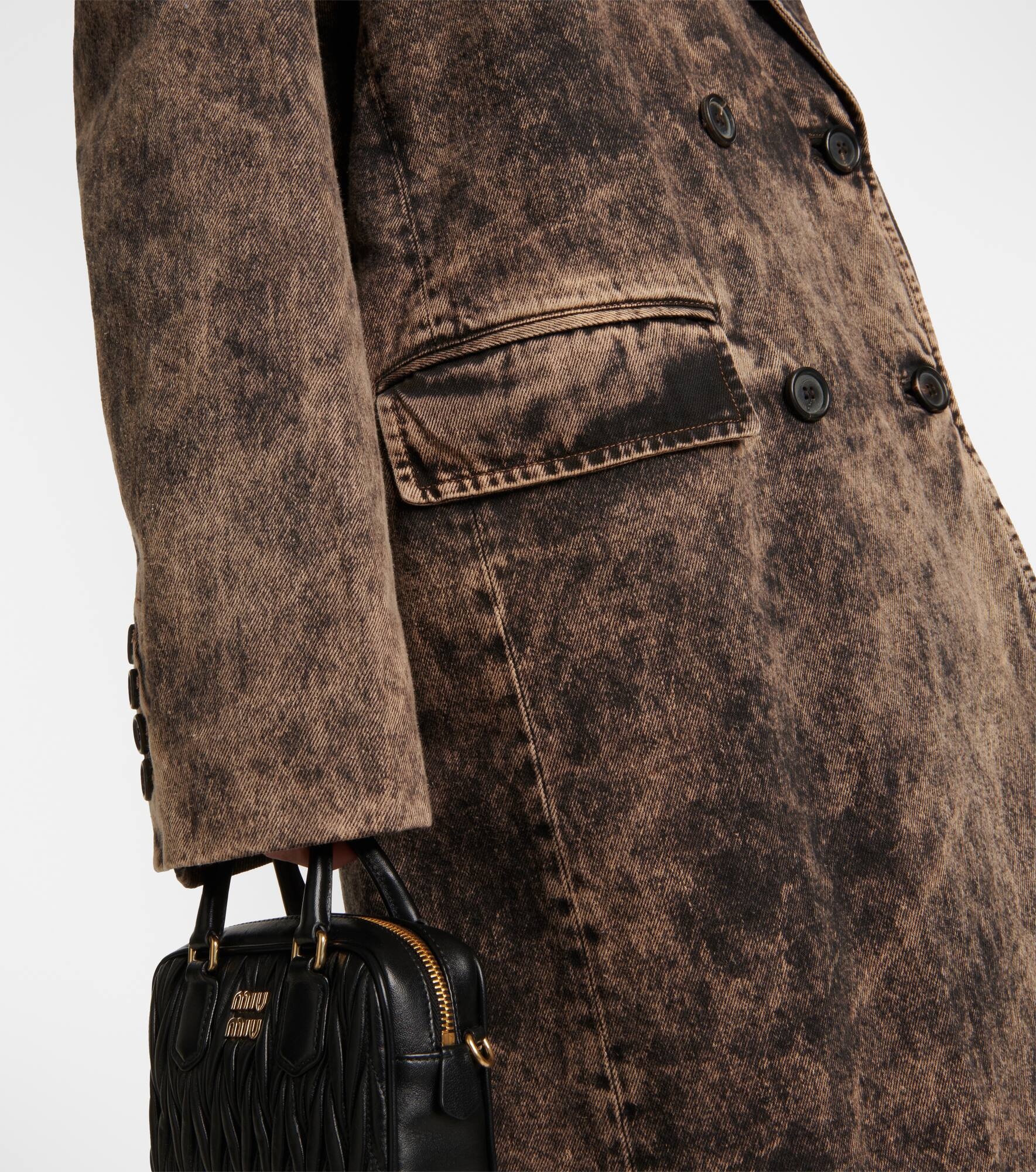 Bleached denim coat - 5