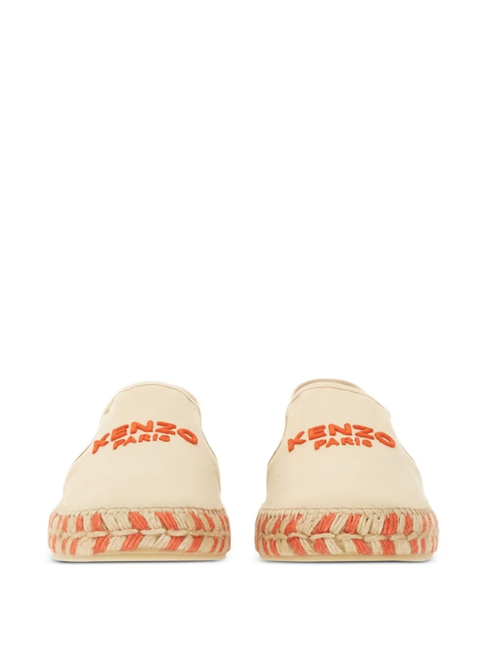 embroidered-logo espadrille flats - 4