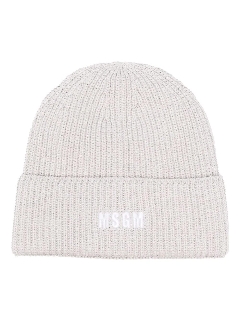로고 자수 늑골 니트 beanie - 1