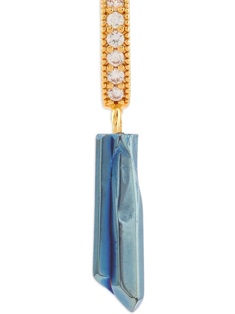 CRYSTAL HAZE Titanium pavé-connector pendant outlook