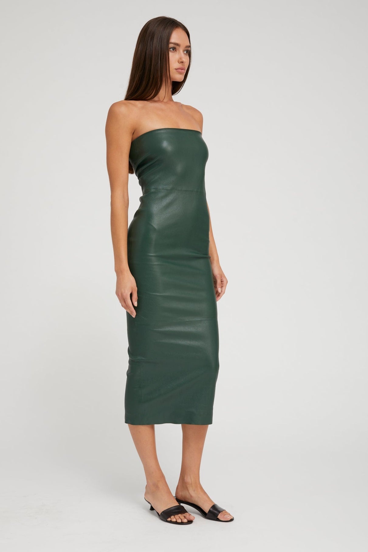 IVY LEATHER TUBE DRESS - 3