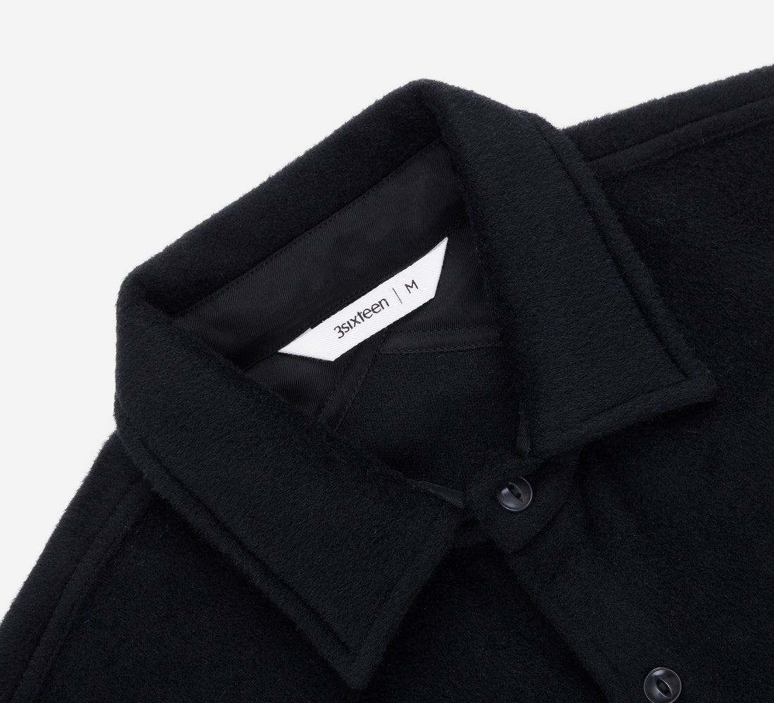 USN Overshirt - Black Wool/Angora - 3