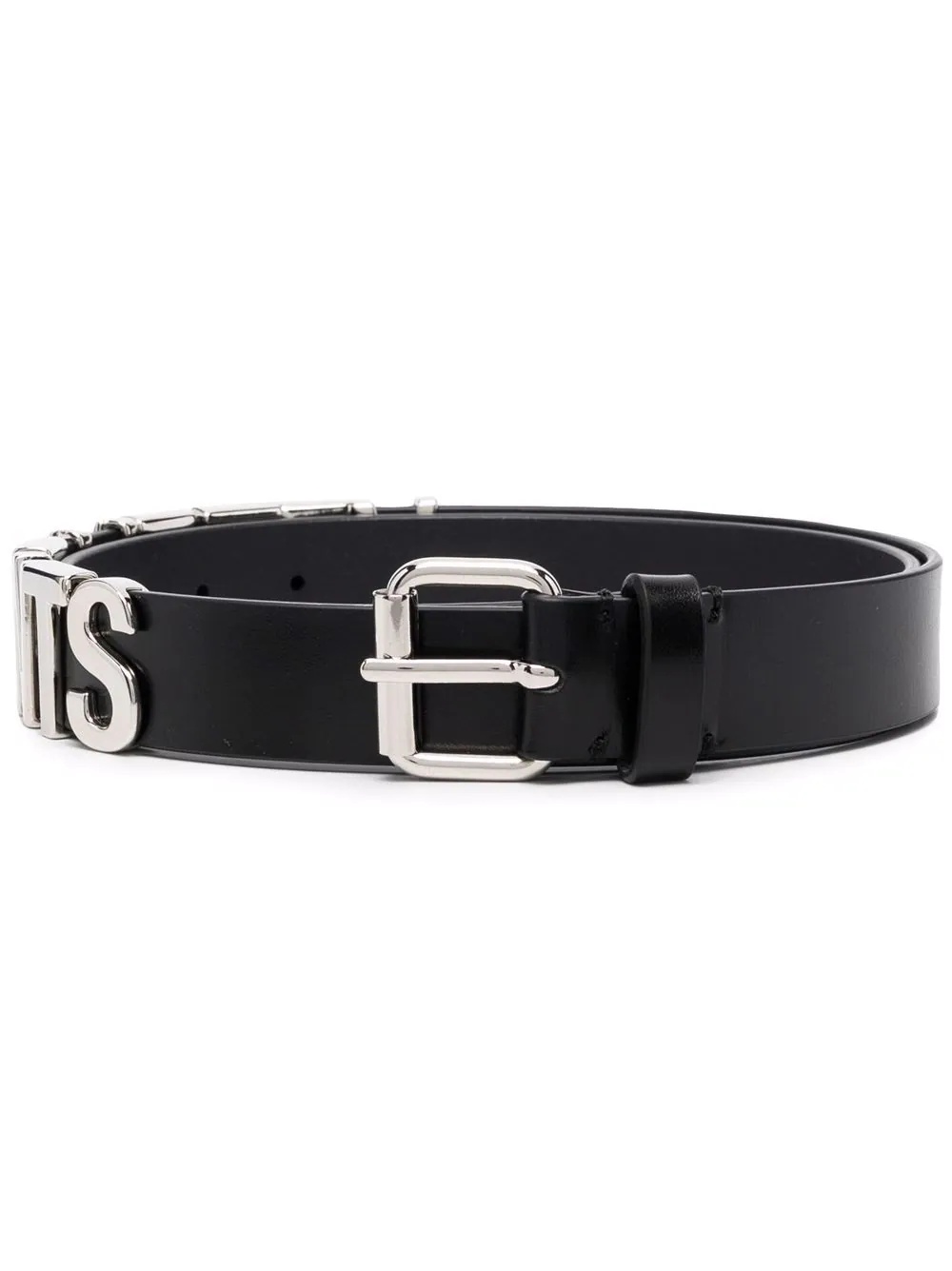 logo-lettering leather belt - 1