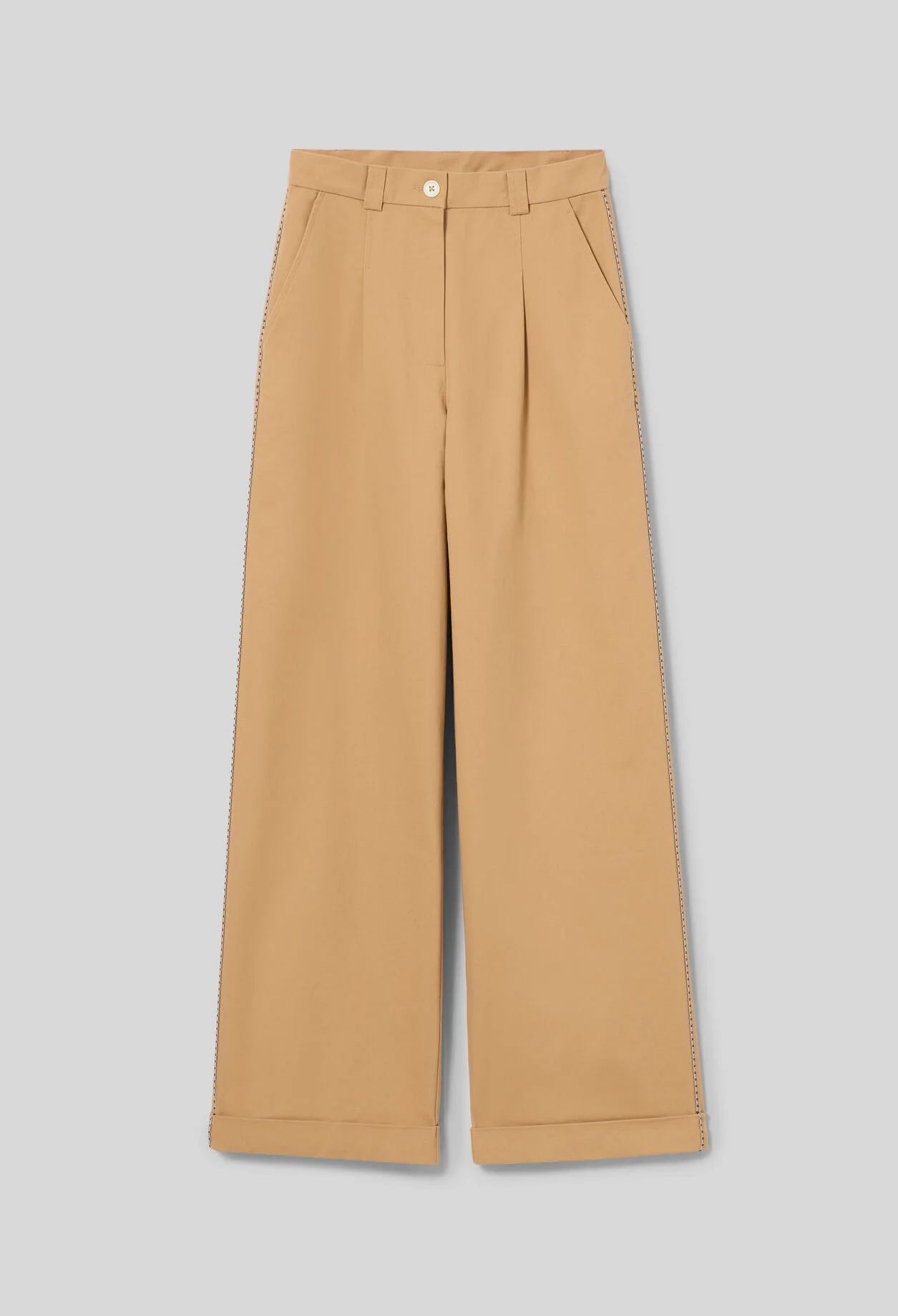 STRAIGHT PLEATED TROUSERS - 1