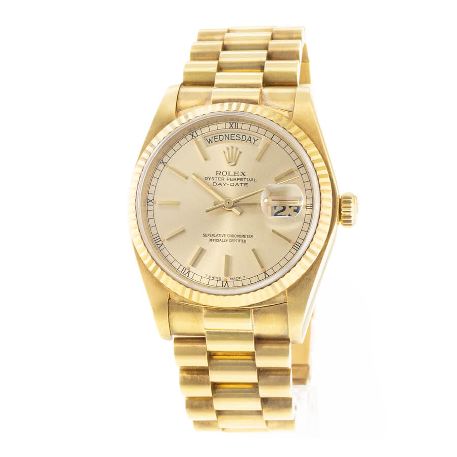 Pre-owned Rolex Day-Date 36 Automatic Chronometer Champagne Dial Men's Watch 18038 CSP - 3