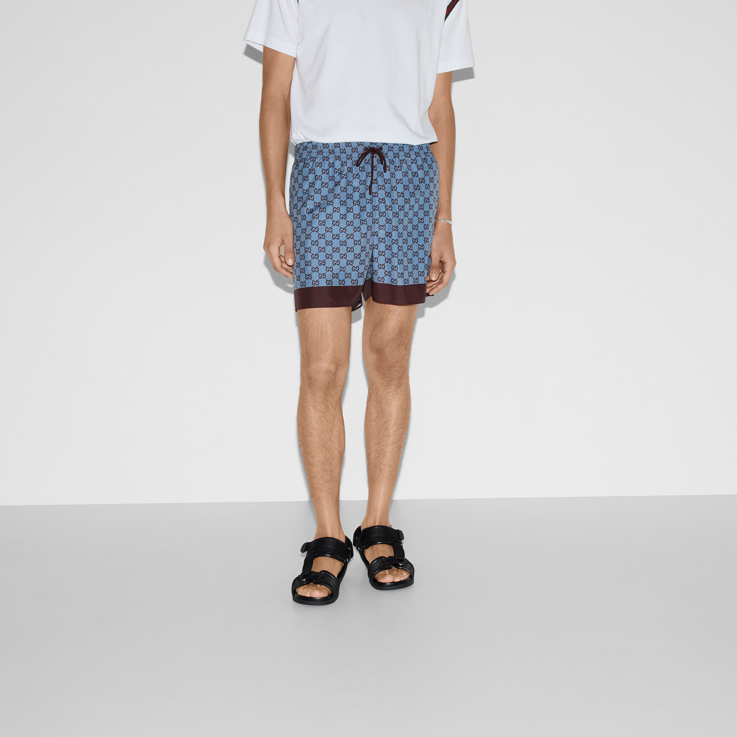 Printed poplin tech swim shorts - 3