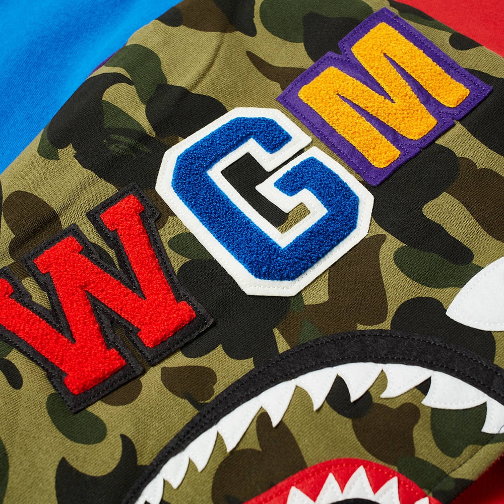 A Bathing Ape 1st Camo Crazy Shark Zip Hoody - 2