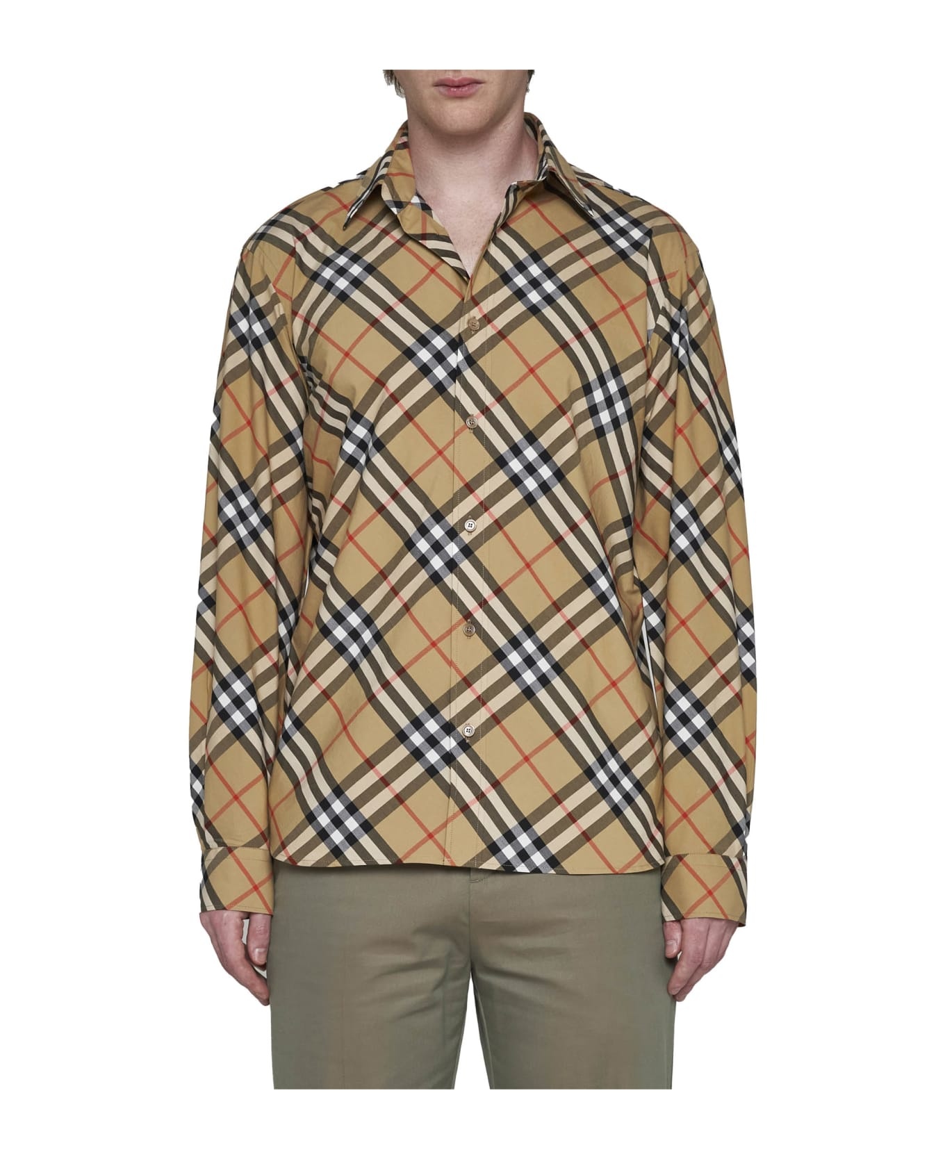 Beige Cotton Shirt - 3