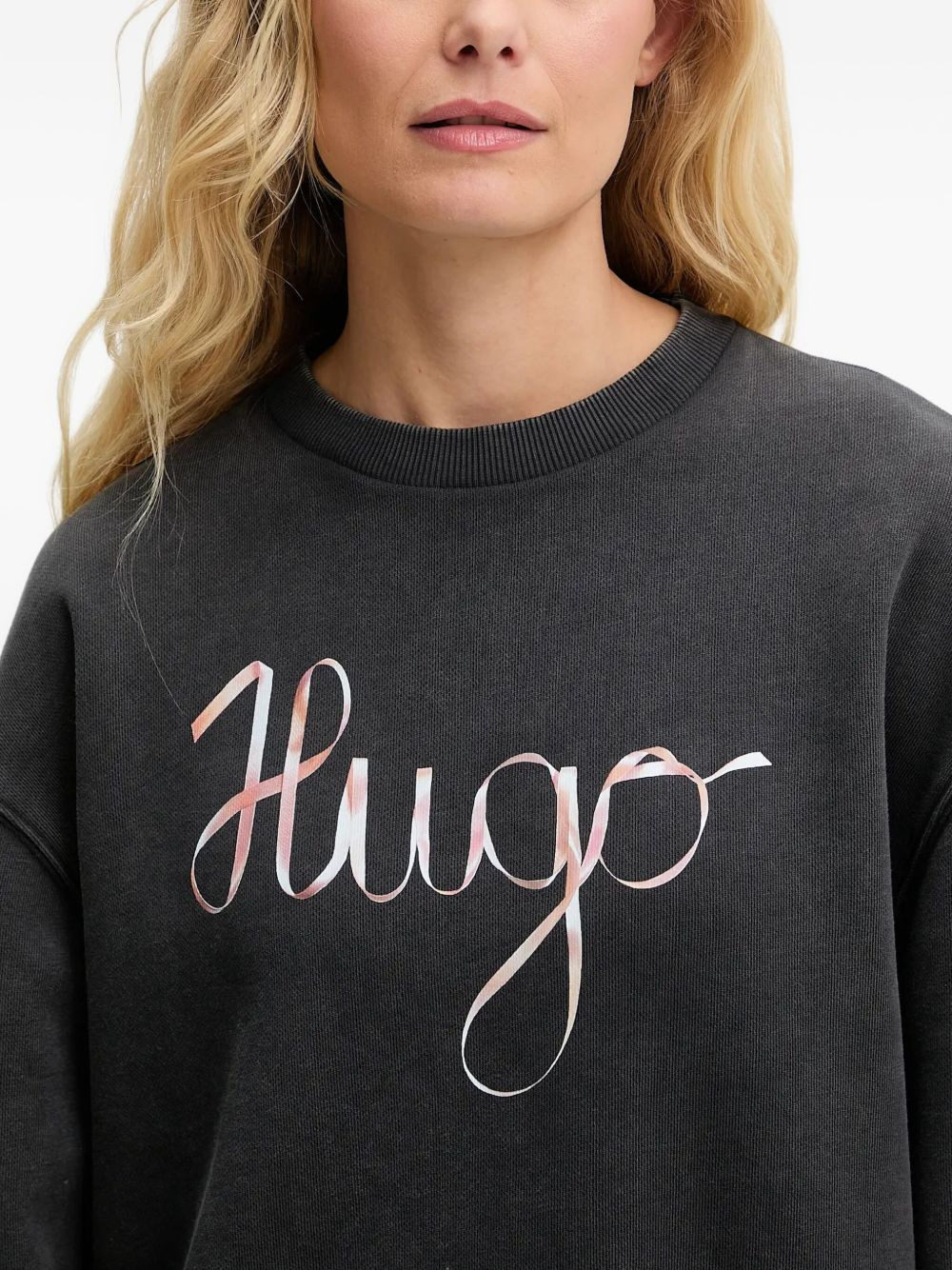 logo-print cotton sweatshirt - 4
