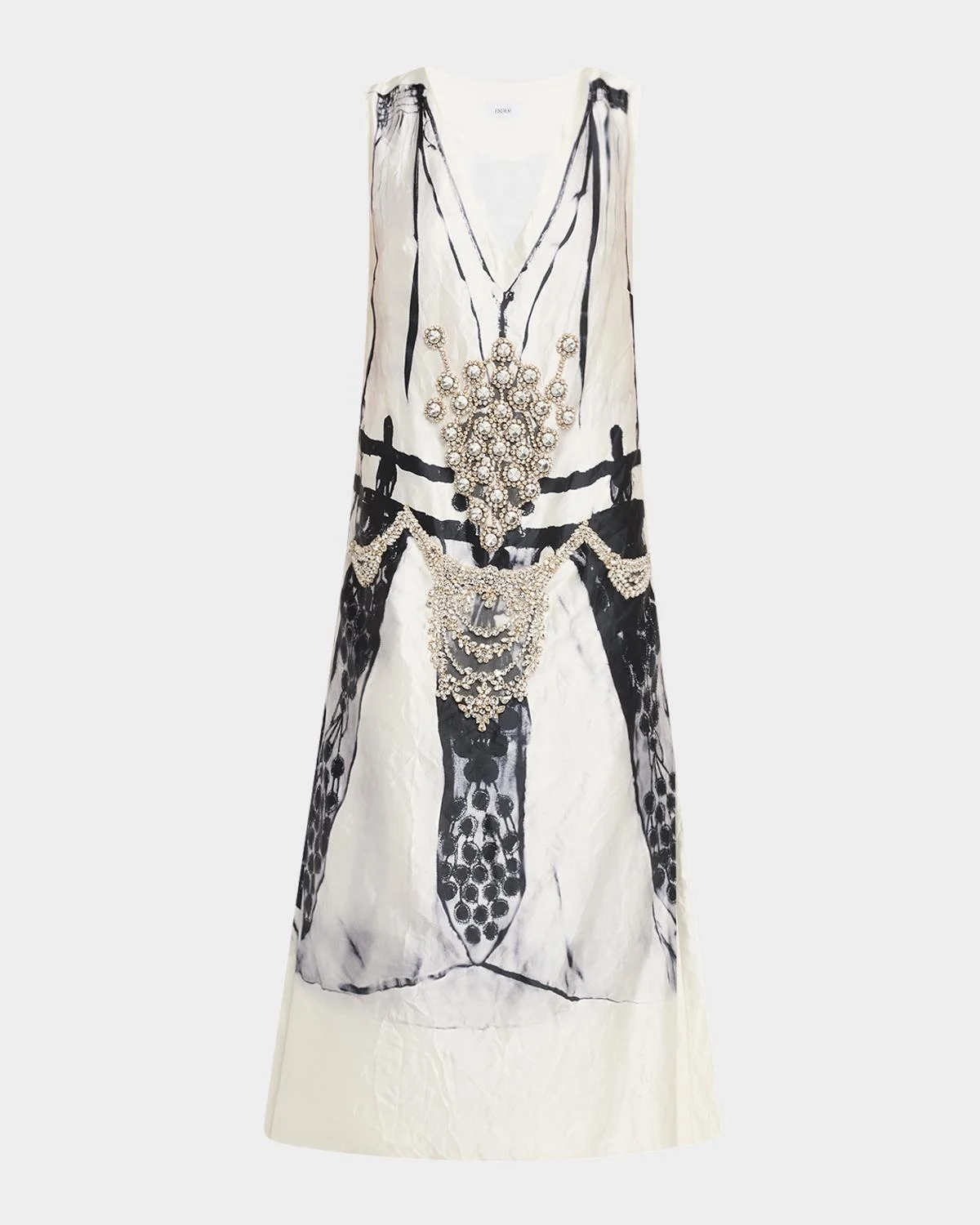 Crystal Sleeveless Midi Cocktail Dress - 1