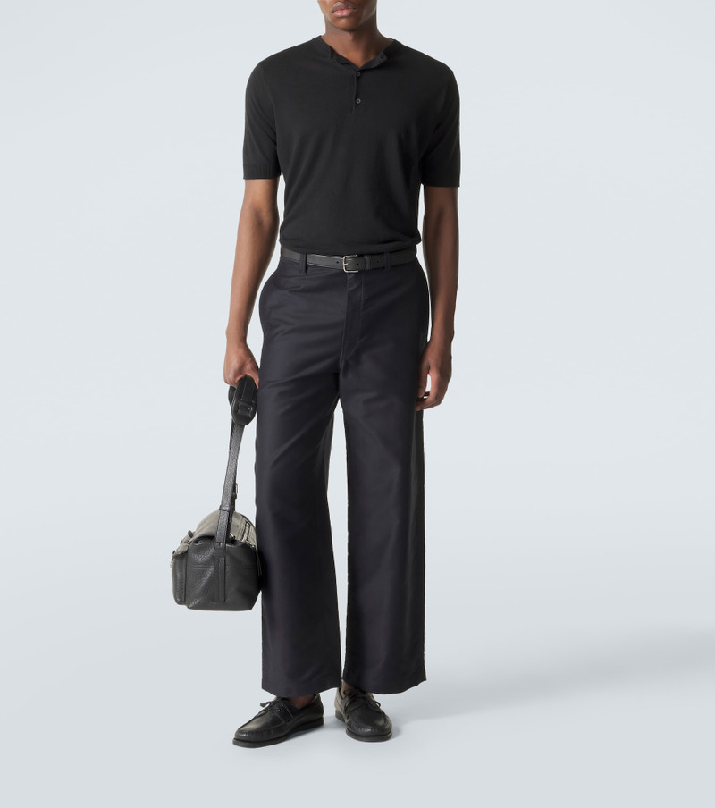 THOM SWEENEY Silk and linen T-shirt outlook