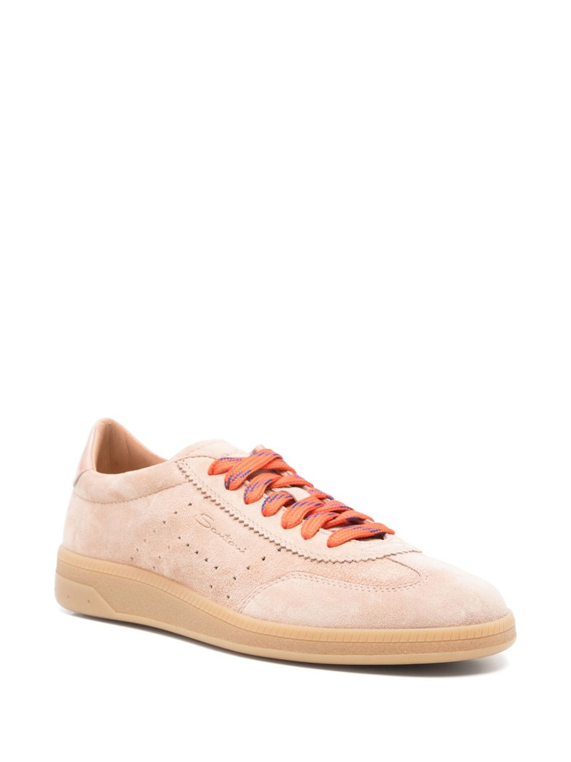 Santoni suede sneakers outlook