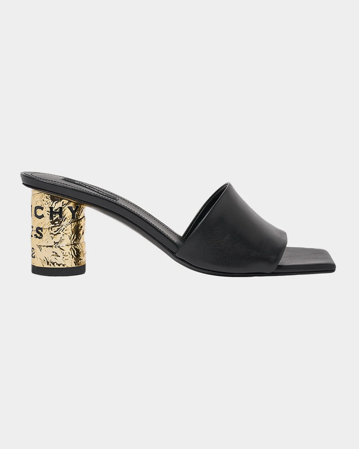 65mm Logo Heel Leather Mule Sandals - 1