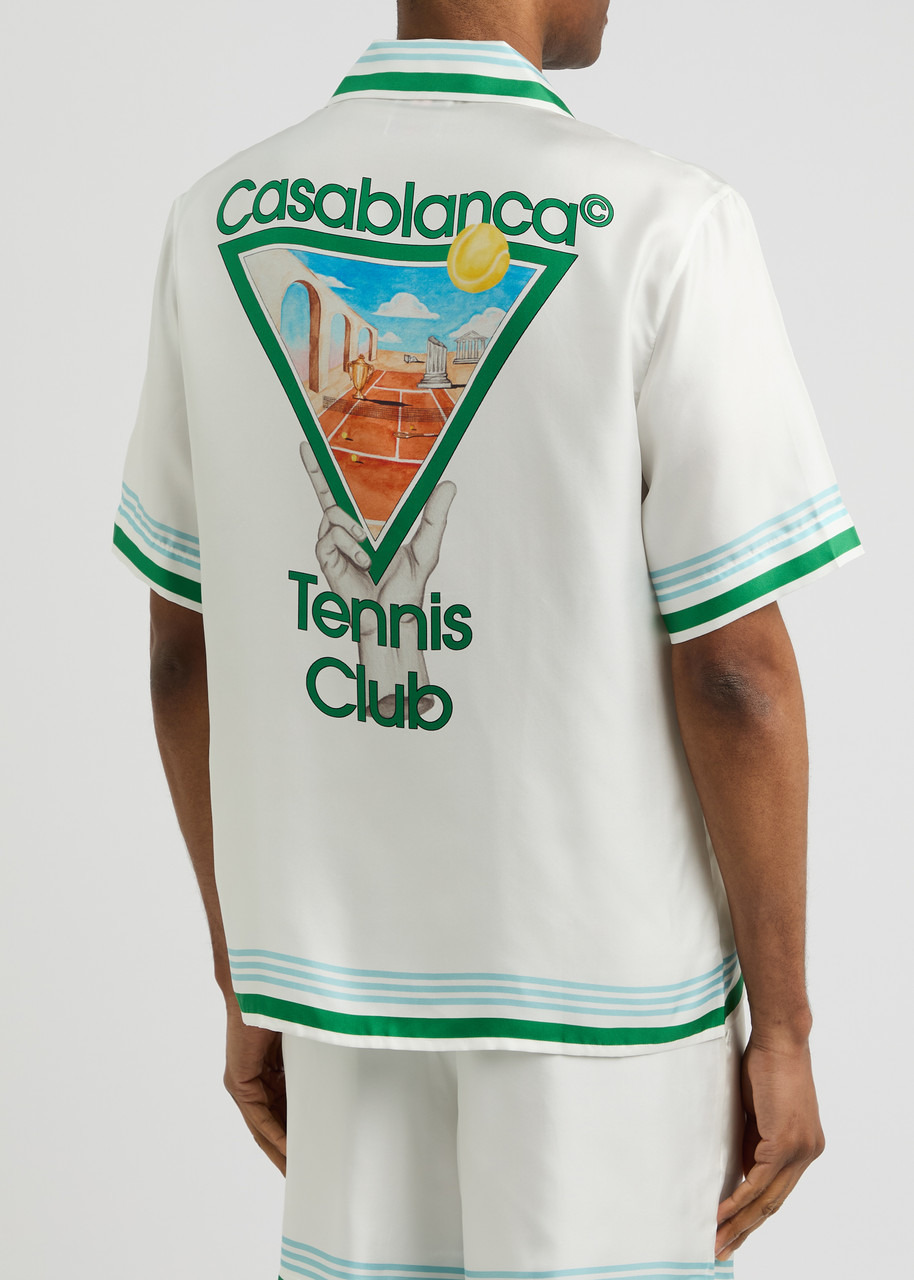 Casablanca Metaphysical Tennis Silk-satin Shirt - 3
