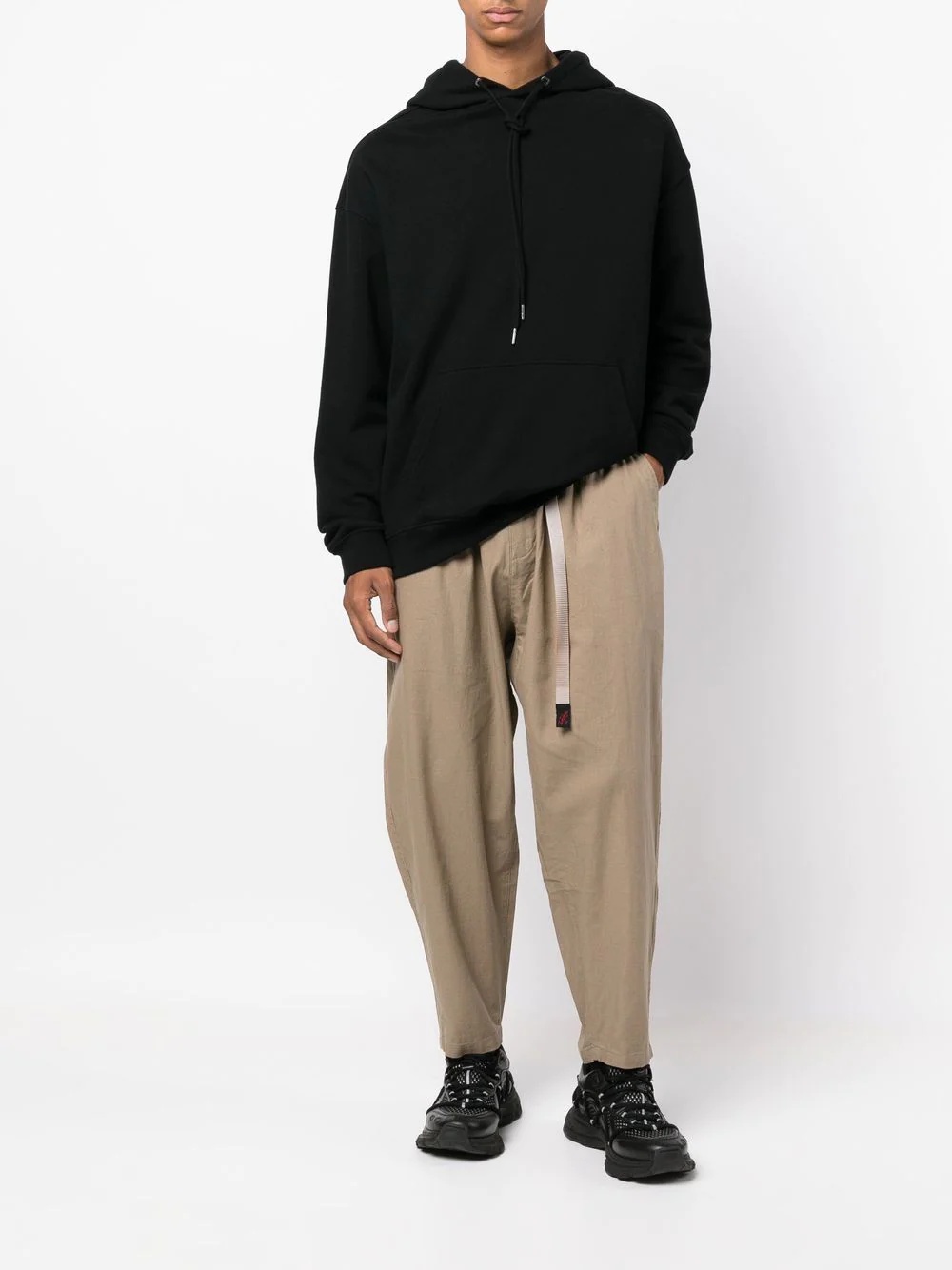 drop-crotch tapered-leg trouser - 2