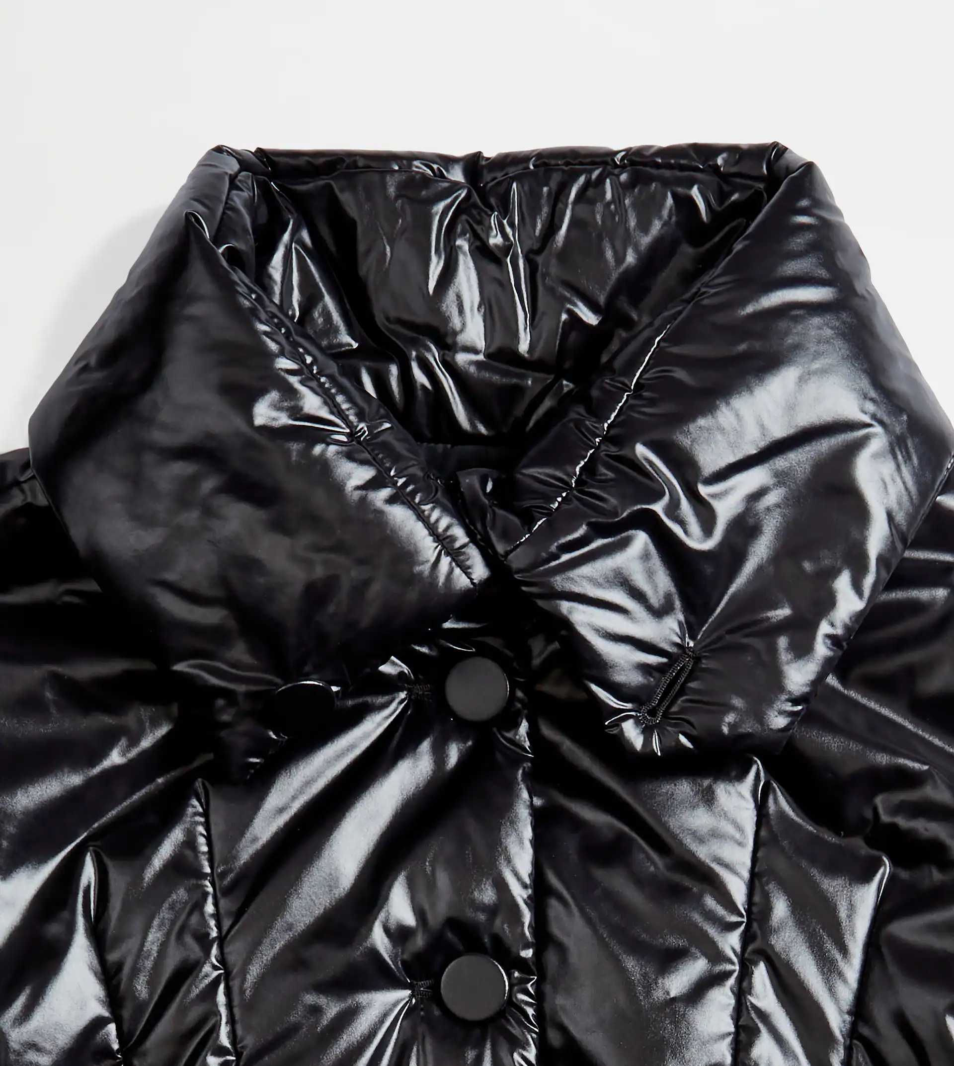 QUILTED COAT - BLACK - 2