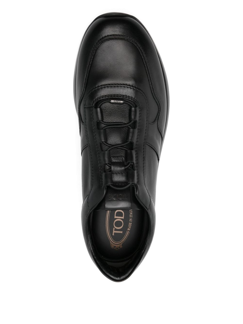 leather lace-up sneakers - 4