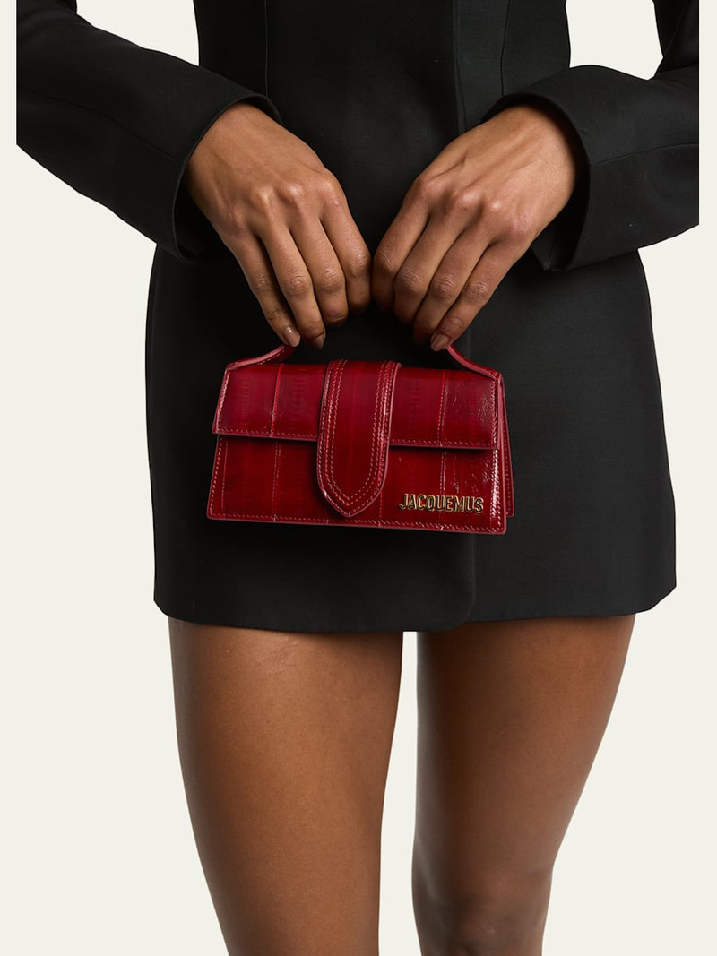 JACQUEMUS Le Bambino Patent Top-Handle Bag outlook