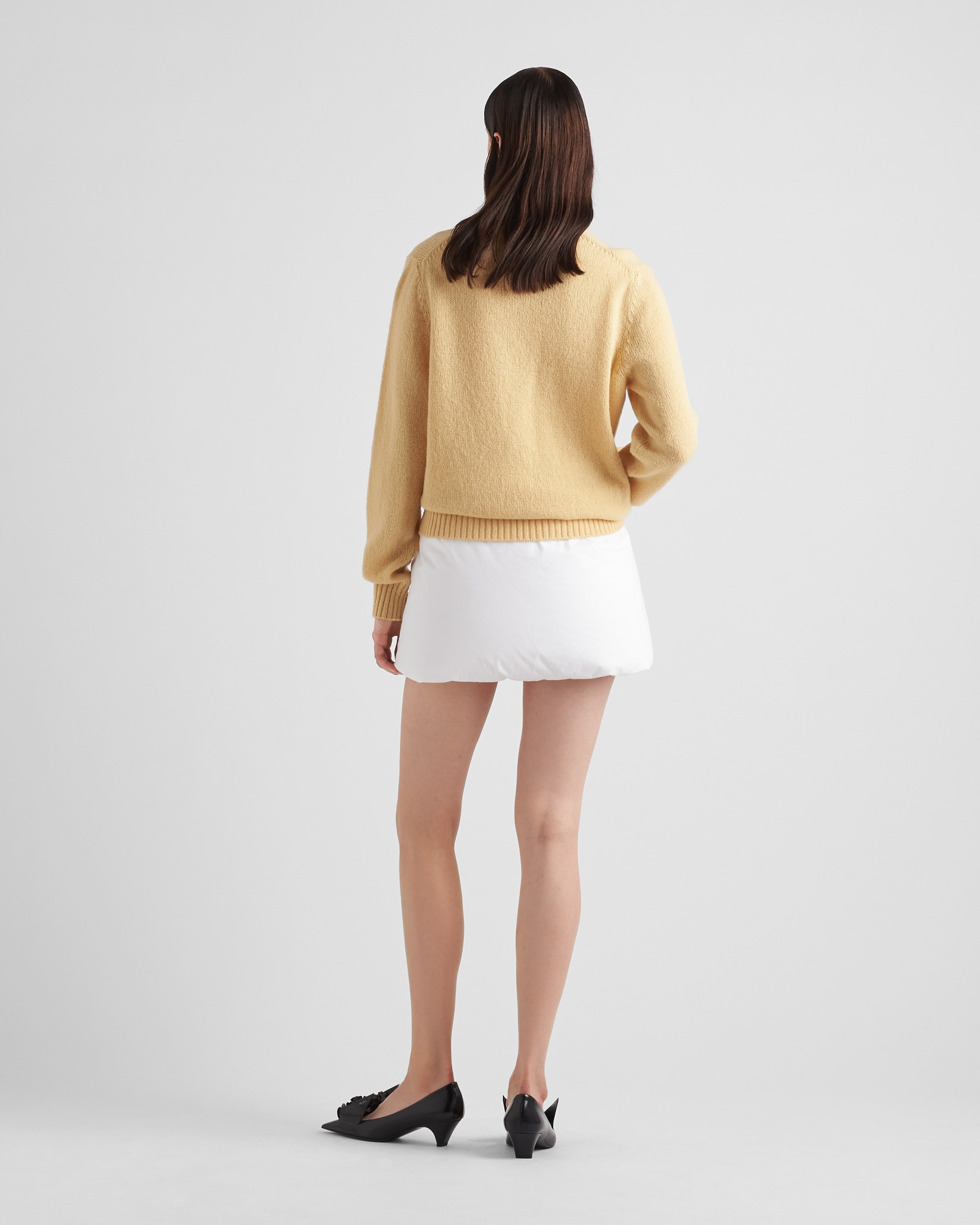 Padded cotton miniskirt - 5